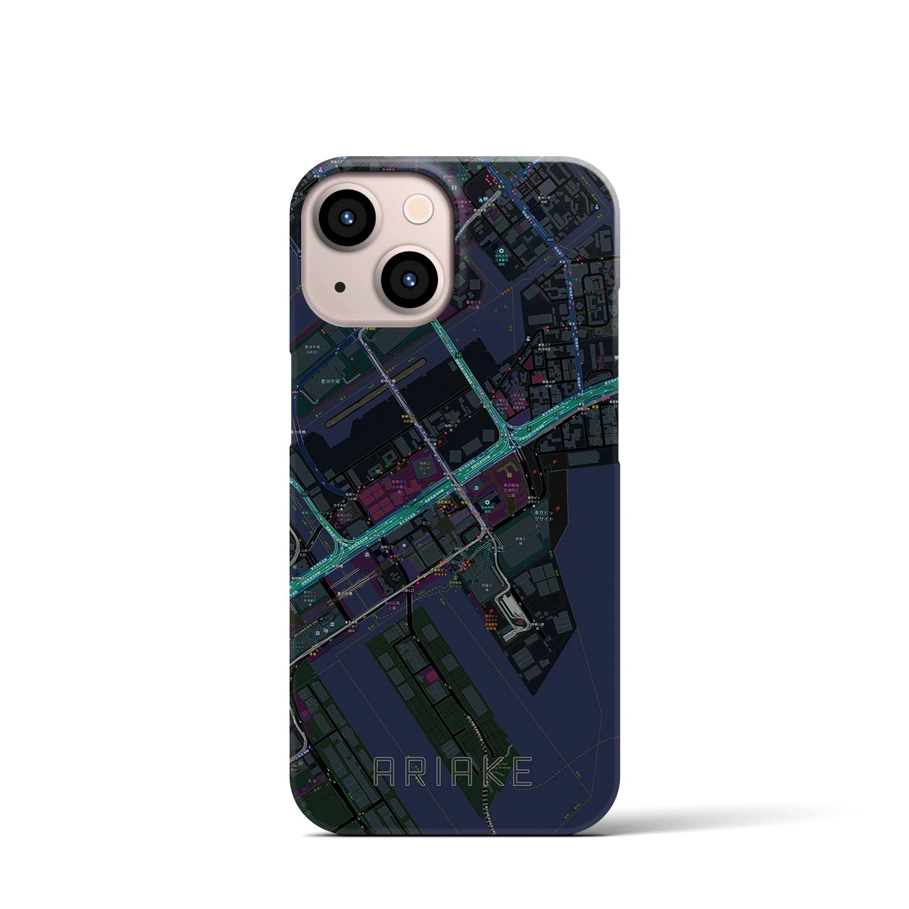 【有明(東京都)】地図柄iPhoneケース(バックカバータイプ)