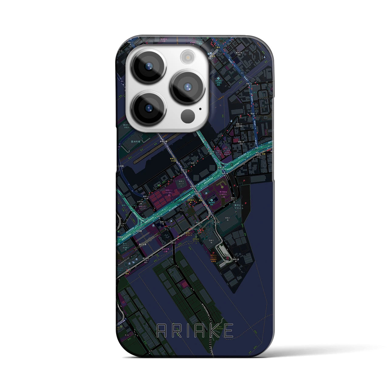 【有明(東京都)】地図柄iPhoneケース(バックカバータイプ)