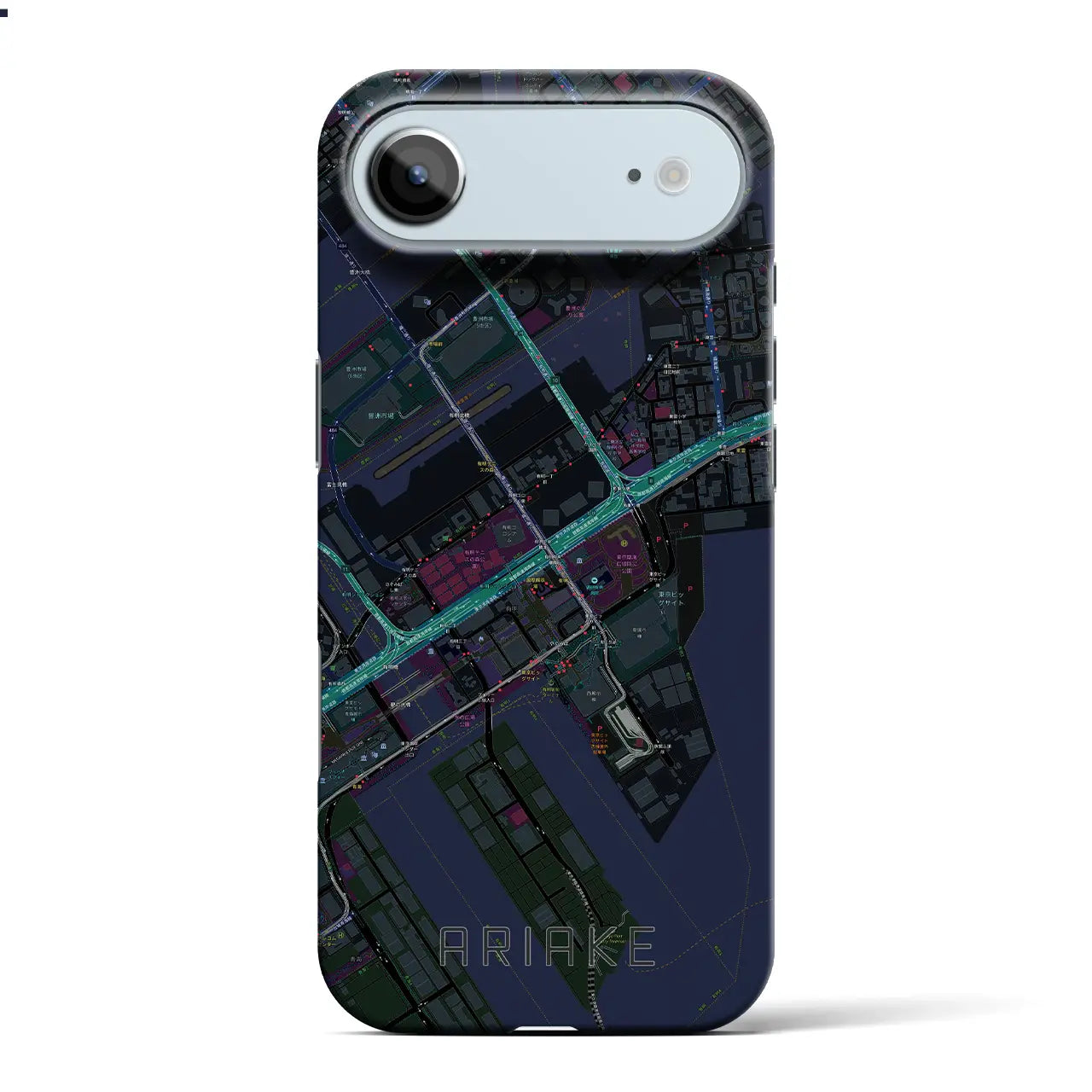 【有明(東京都)】地図柄iPhoneケース(バックカバータイプ)