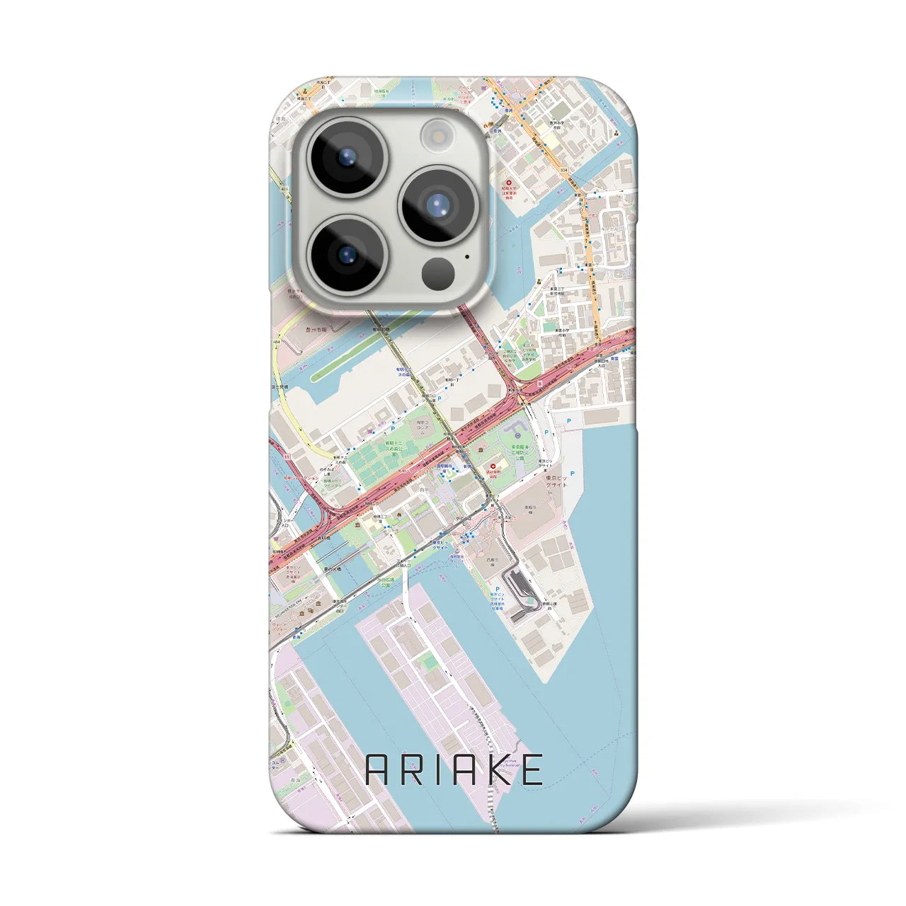 【有明(東京都)】地図柄iPhoneケース(バックカバータイプ)