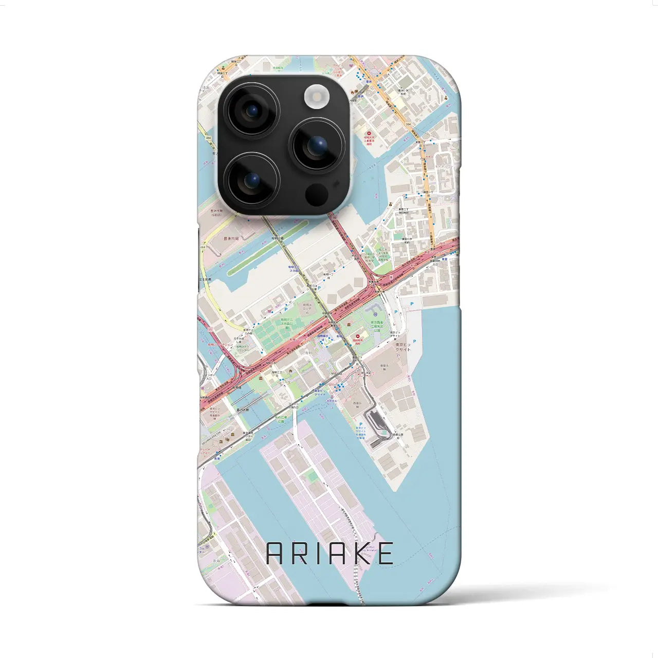 【有明(東京都)】地図柄iPhoneケース(バックカバータイプ)