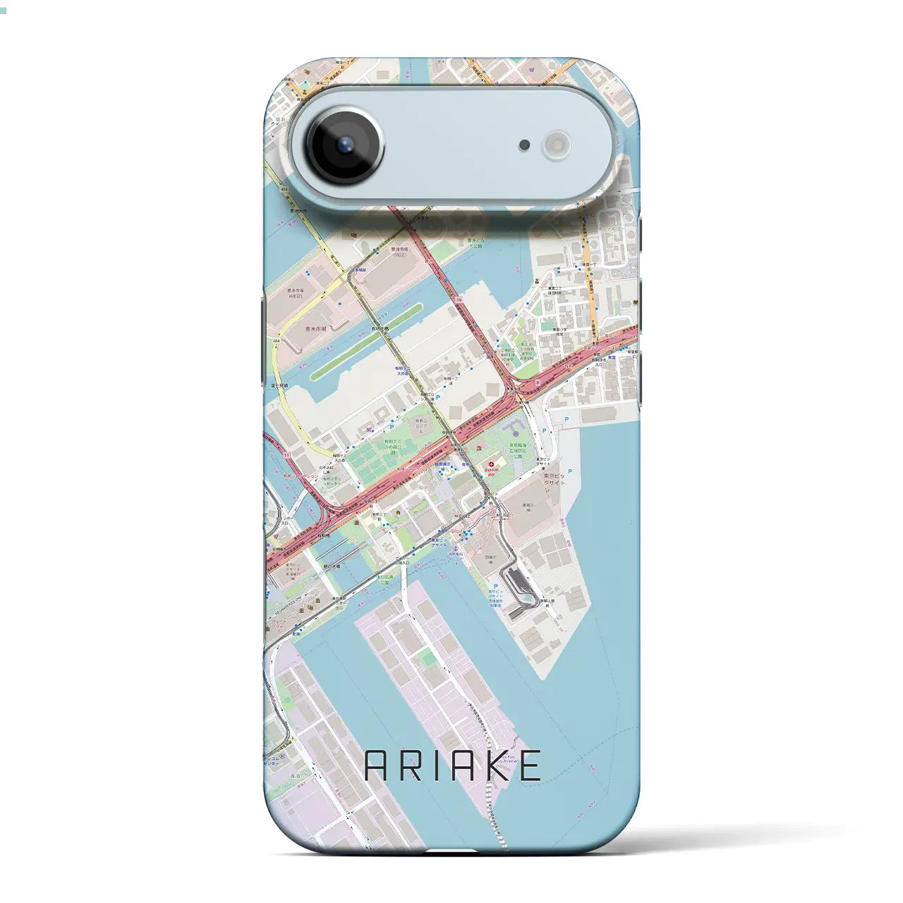 【有明(東京都)】地図柄iPhoneケース(バックカバータイプ)ナチュラル・iPhone 17 Pro Max 用