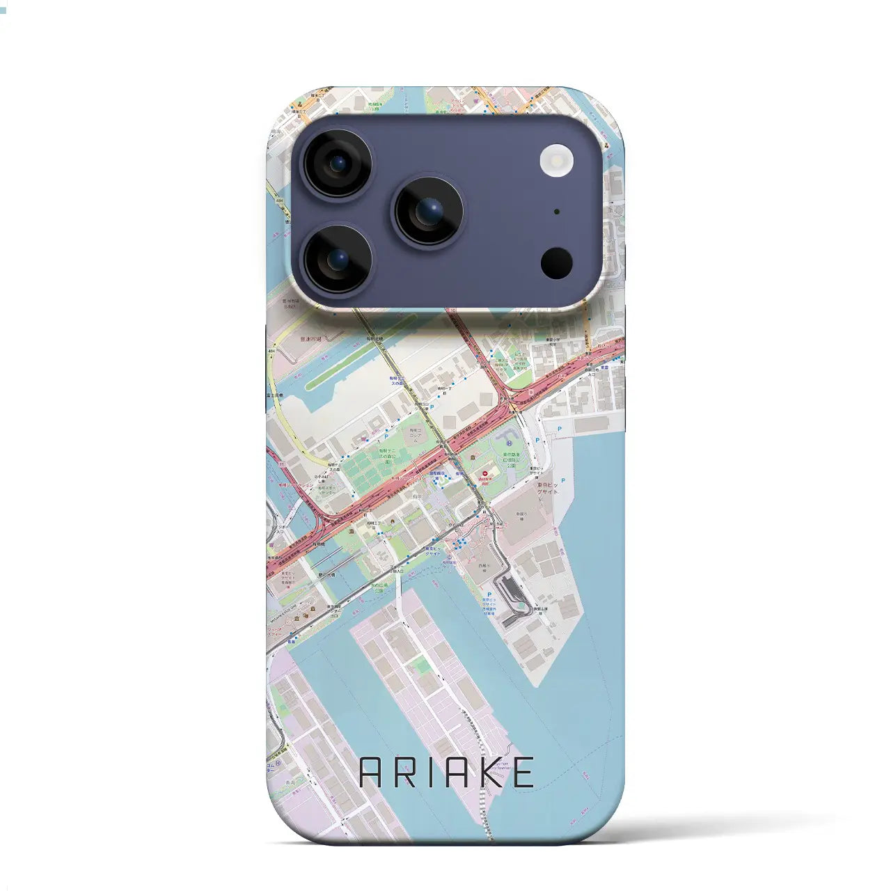 【有明(東京都)】地図柄iPhoneケース(バックカバータイプ)