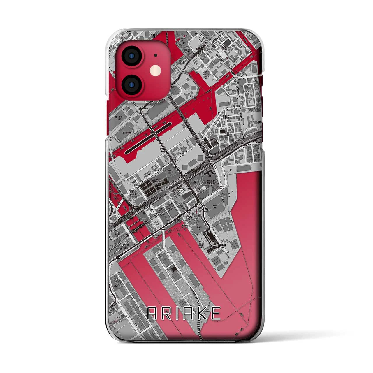 【有明(東京都)】地図柄iPhoneケース(クリアタイプ)