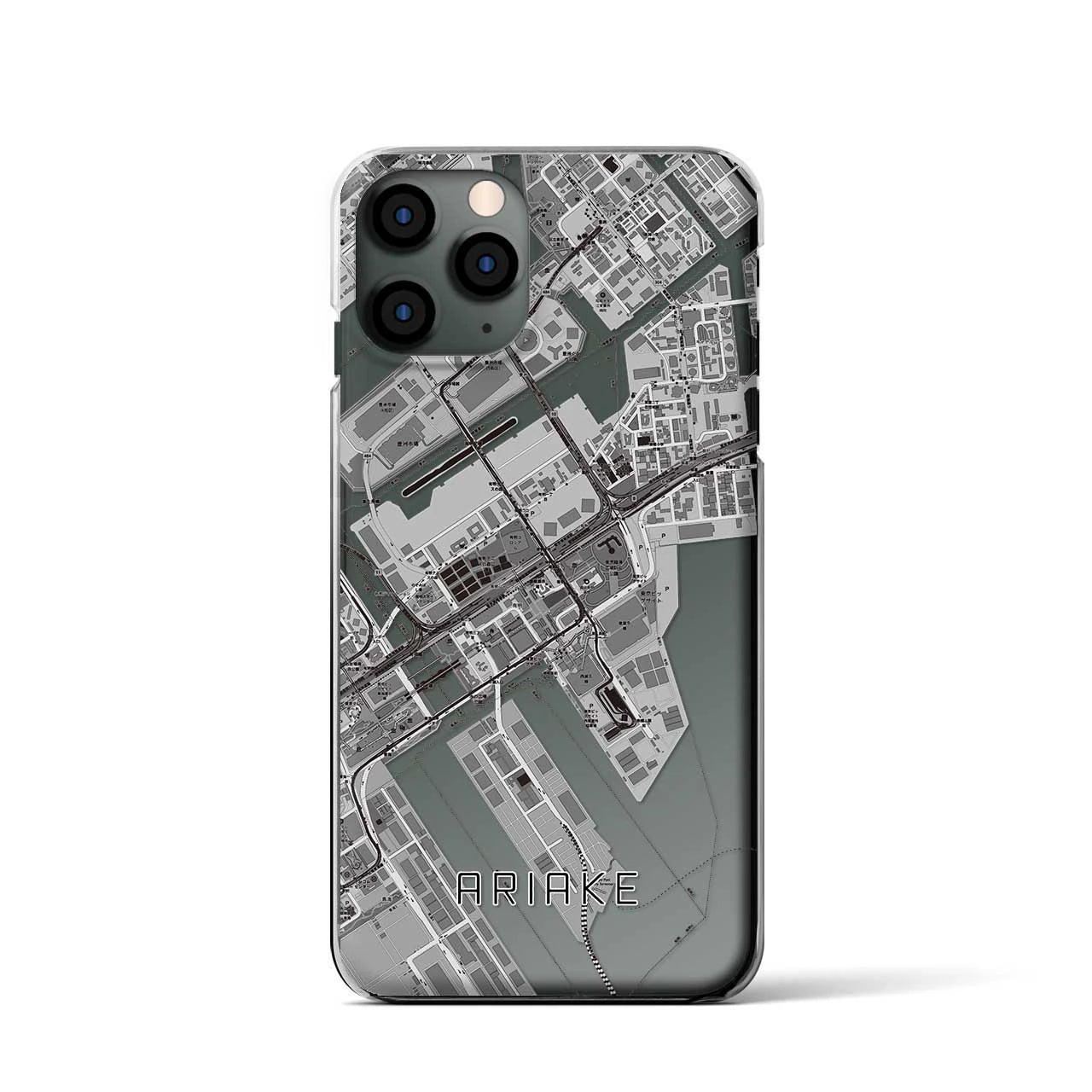 【有明(東京都)】地図柄iPhoneケース(クリアタイプ)