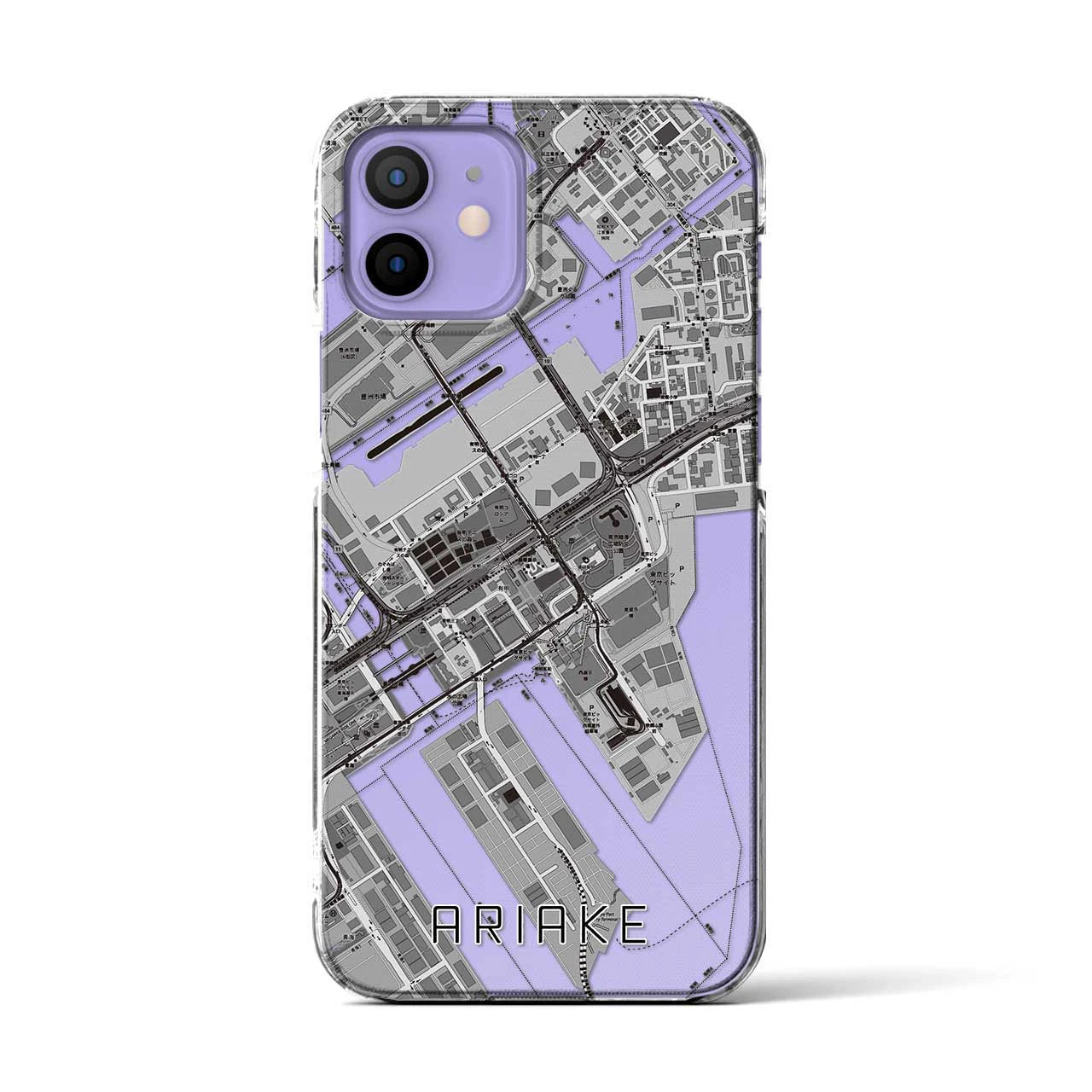 【有明(東京都)】地図柄iPhoneケース(クリアタイプ)