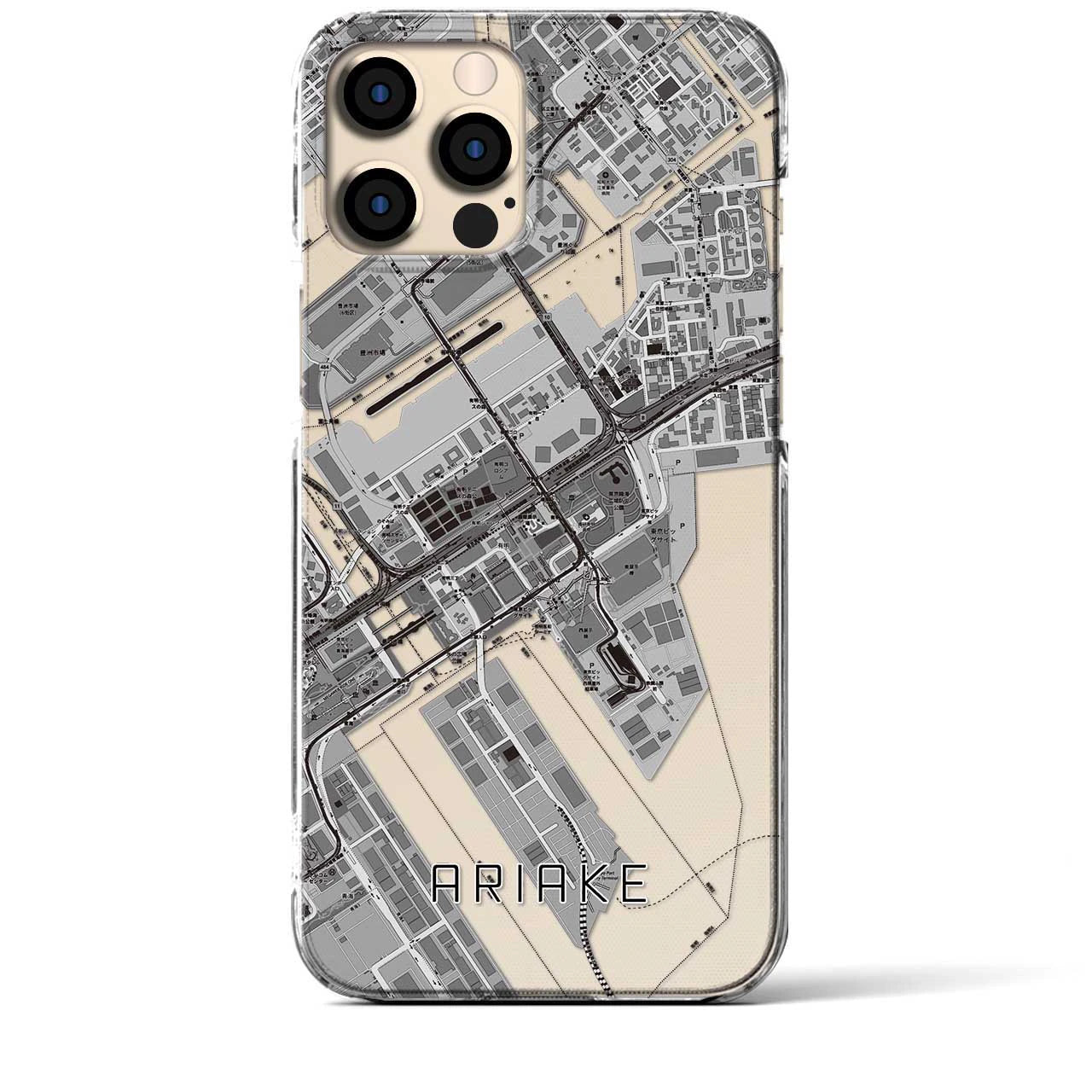 【有明(東京都)】地図柄iPhoneケース(クリアタイプ)