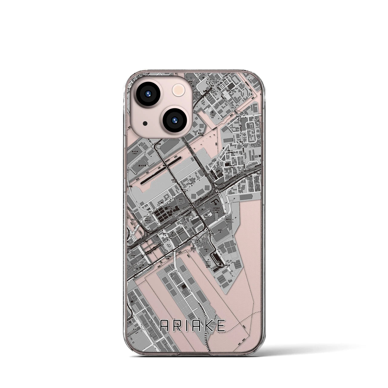 【有明(東京都)】地図柄iPhoneケース(クリアタイプ)