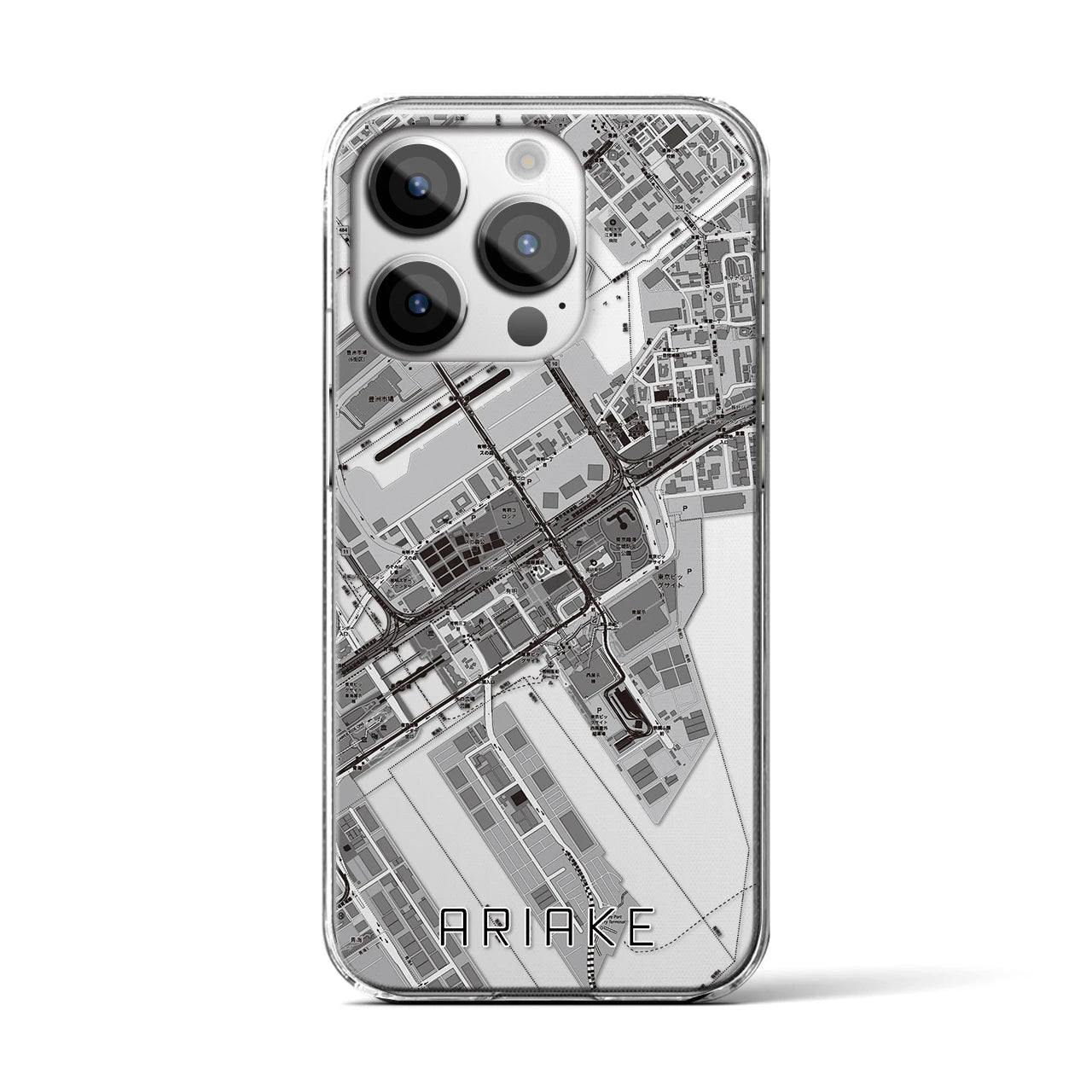 【有明(東京都)】地図柄iPhoneケース(クリアタイプ)
