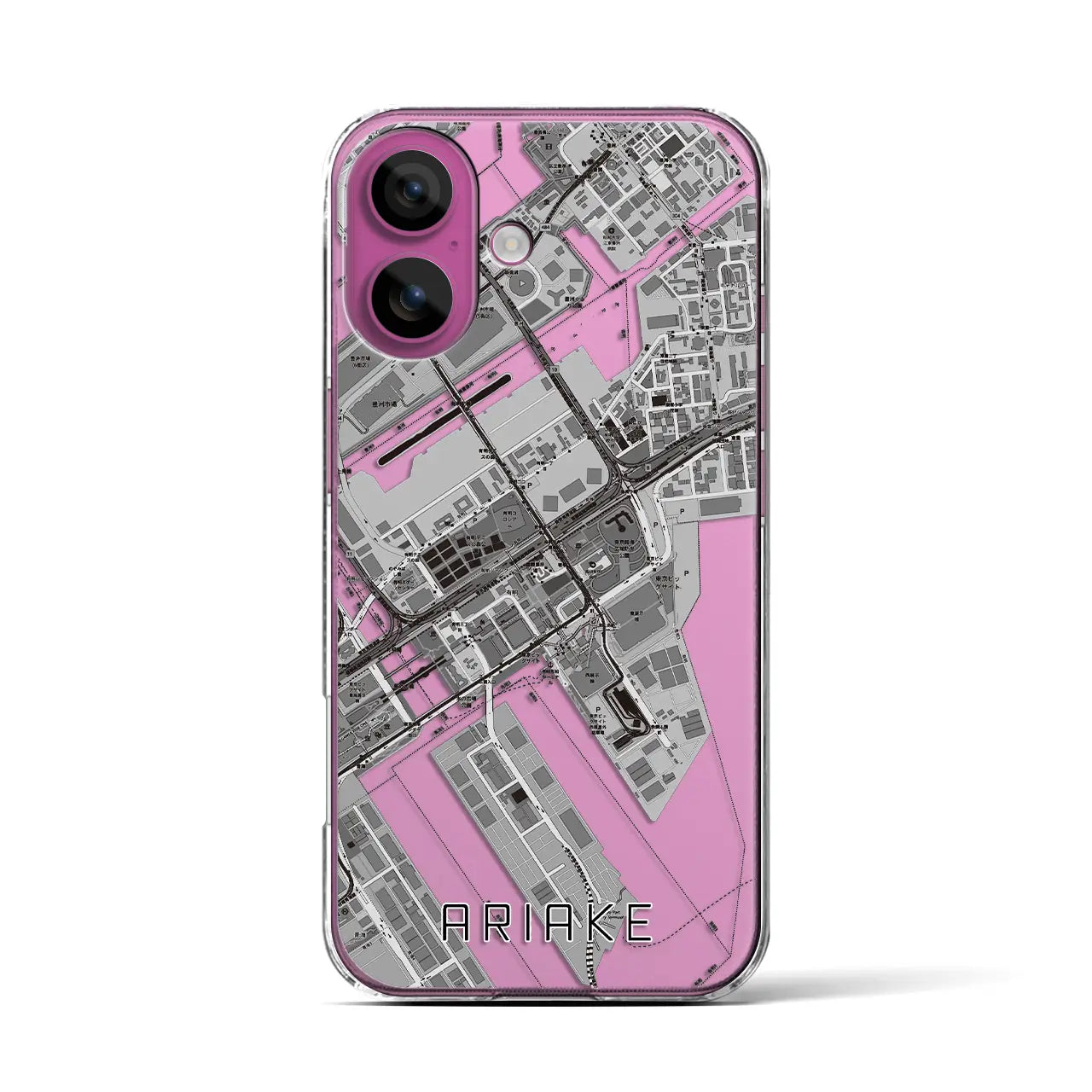 【有明(東京都)】地図柄iPhoneケース(クリアタイプ)