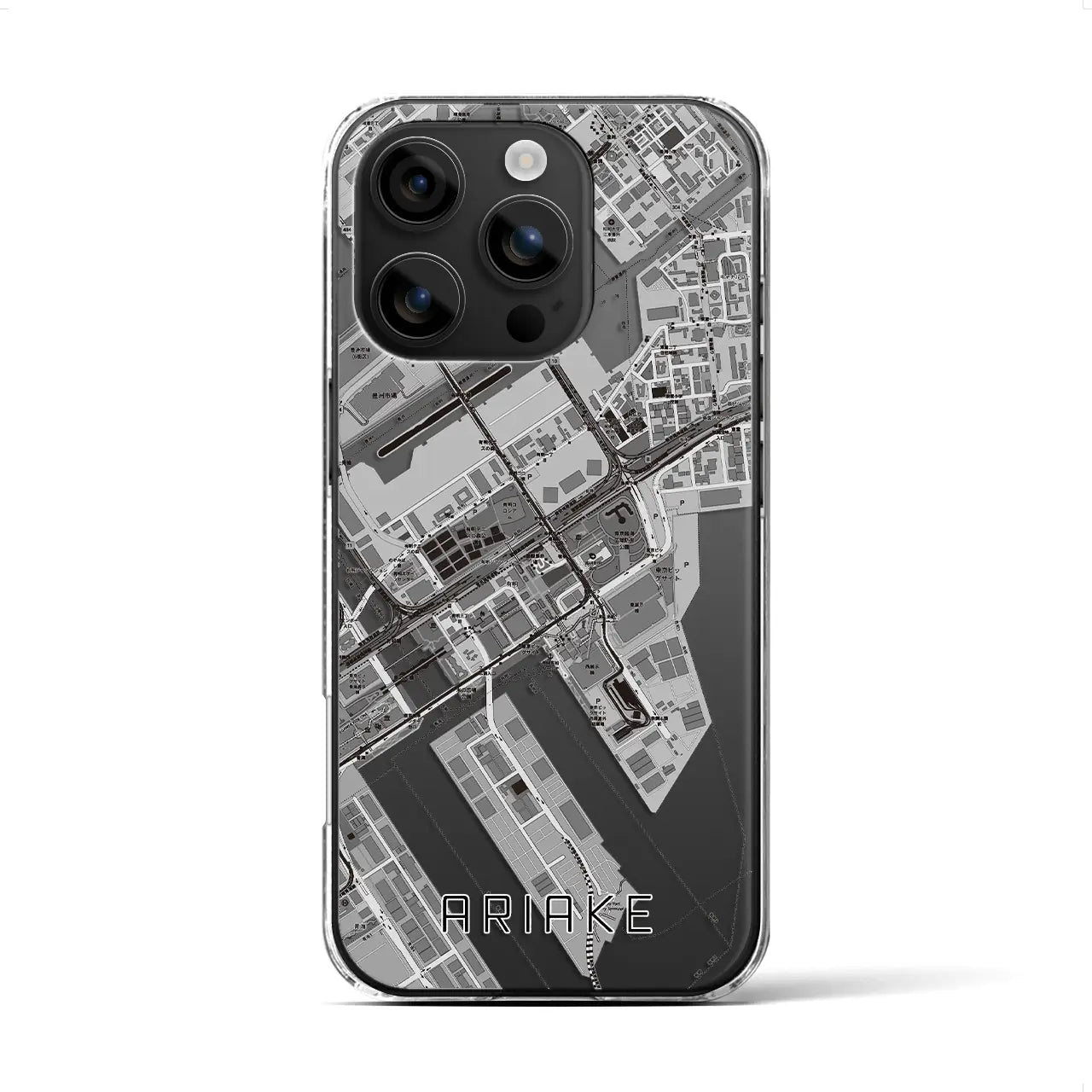 【有明(東京都)】地図柄iPhoneケース(クリアタイプ)