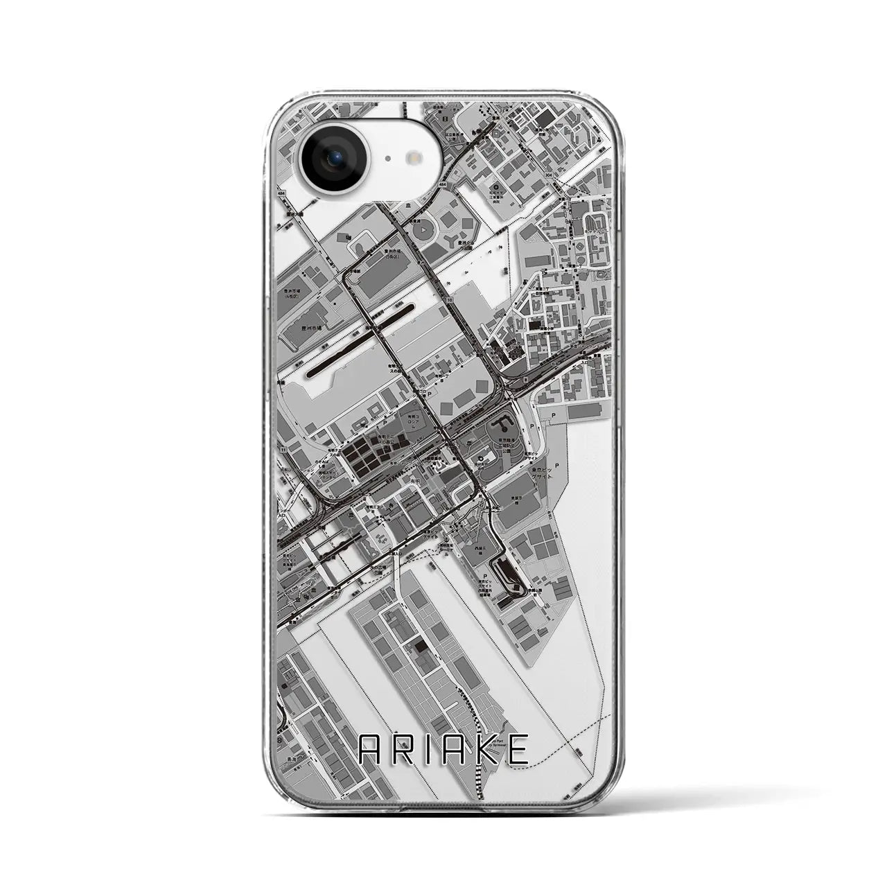 【有明(東京都)】地図柄iPhoneケース(クリアタイプ)