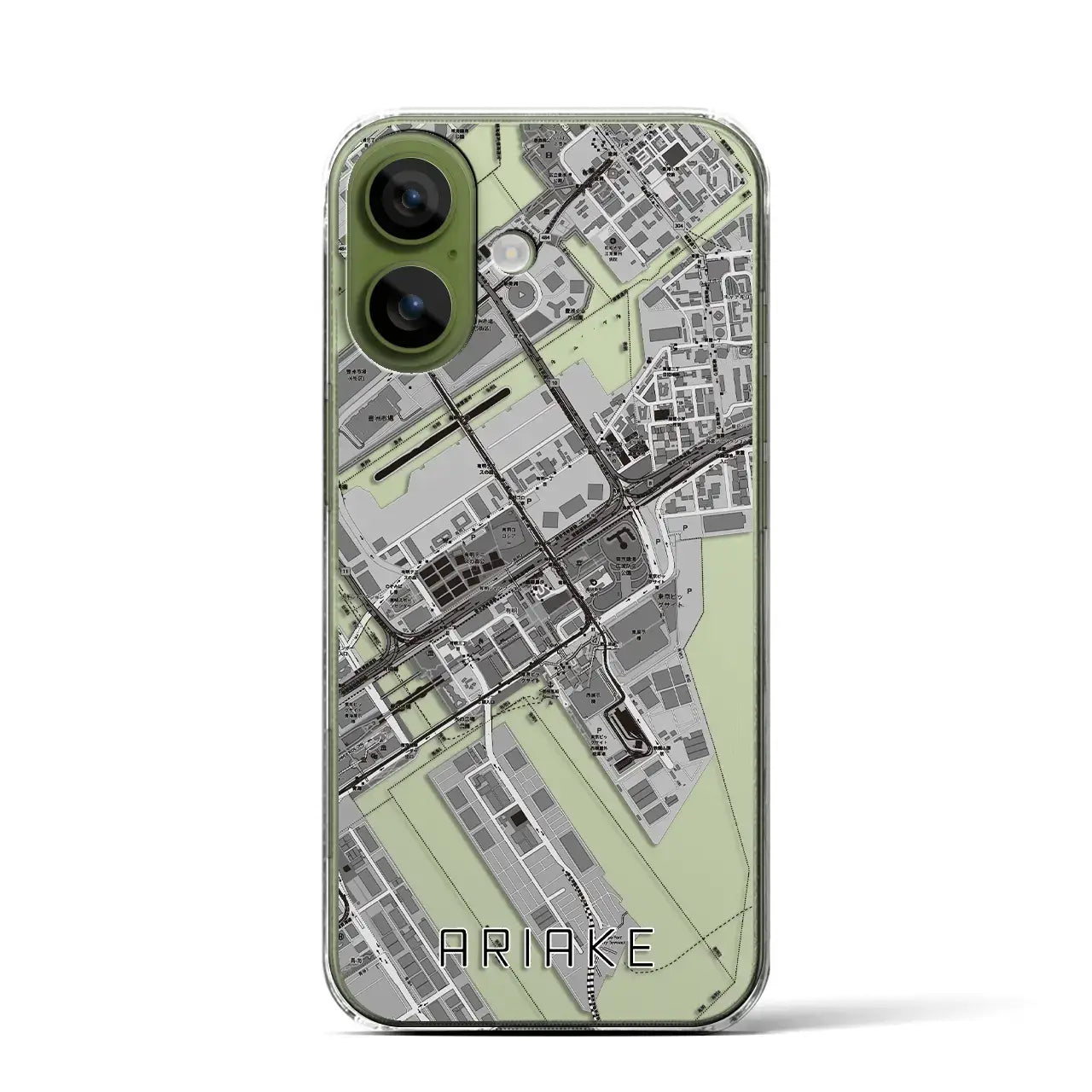 【有明(東京都)】地図柄iPhoneケース(クリアタイプ)