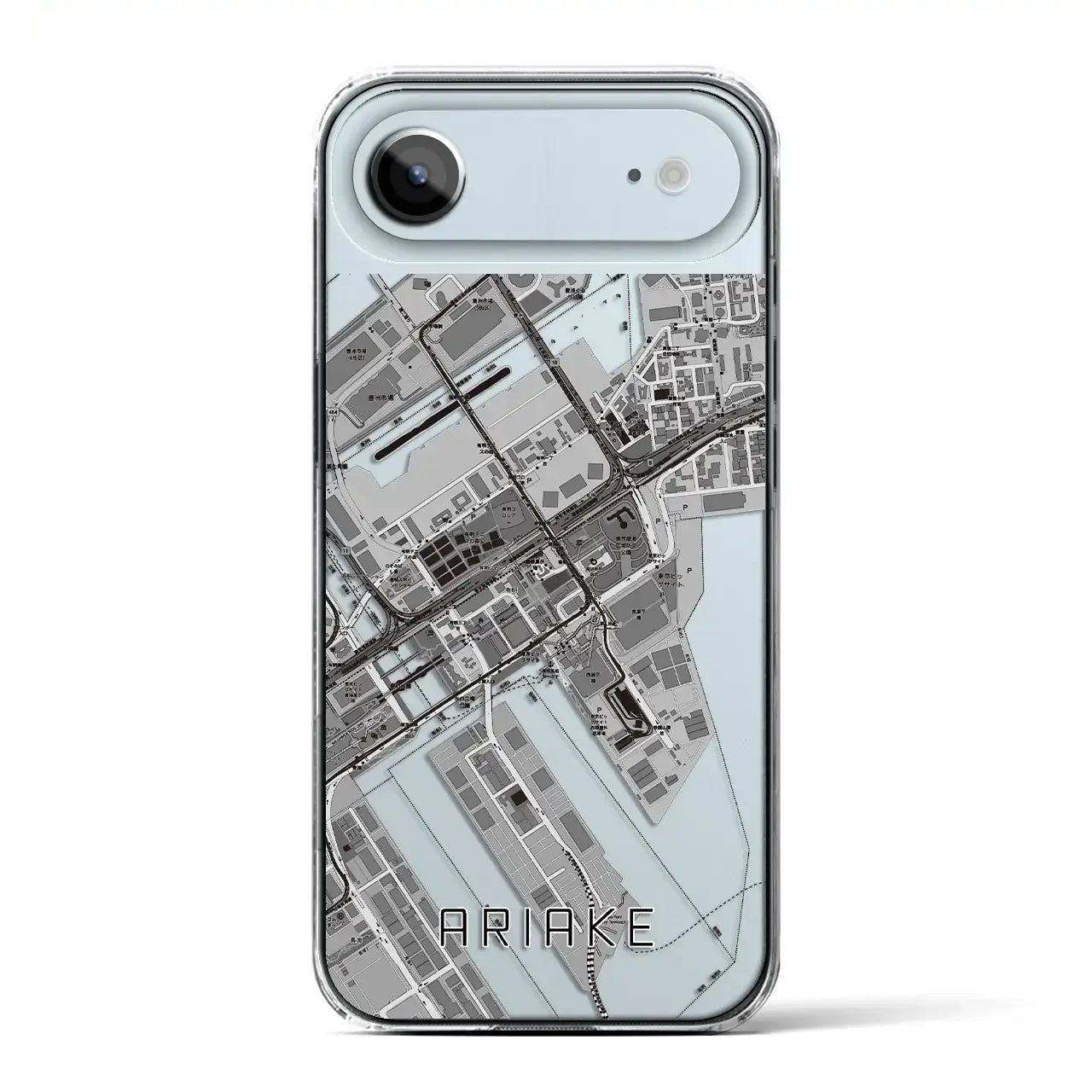 【有明(東京都)】地図柄iPhoneケース(クリアタイプ)