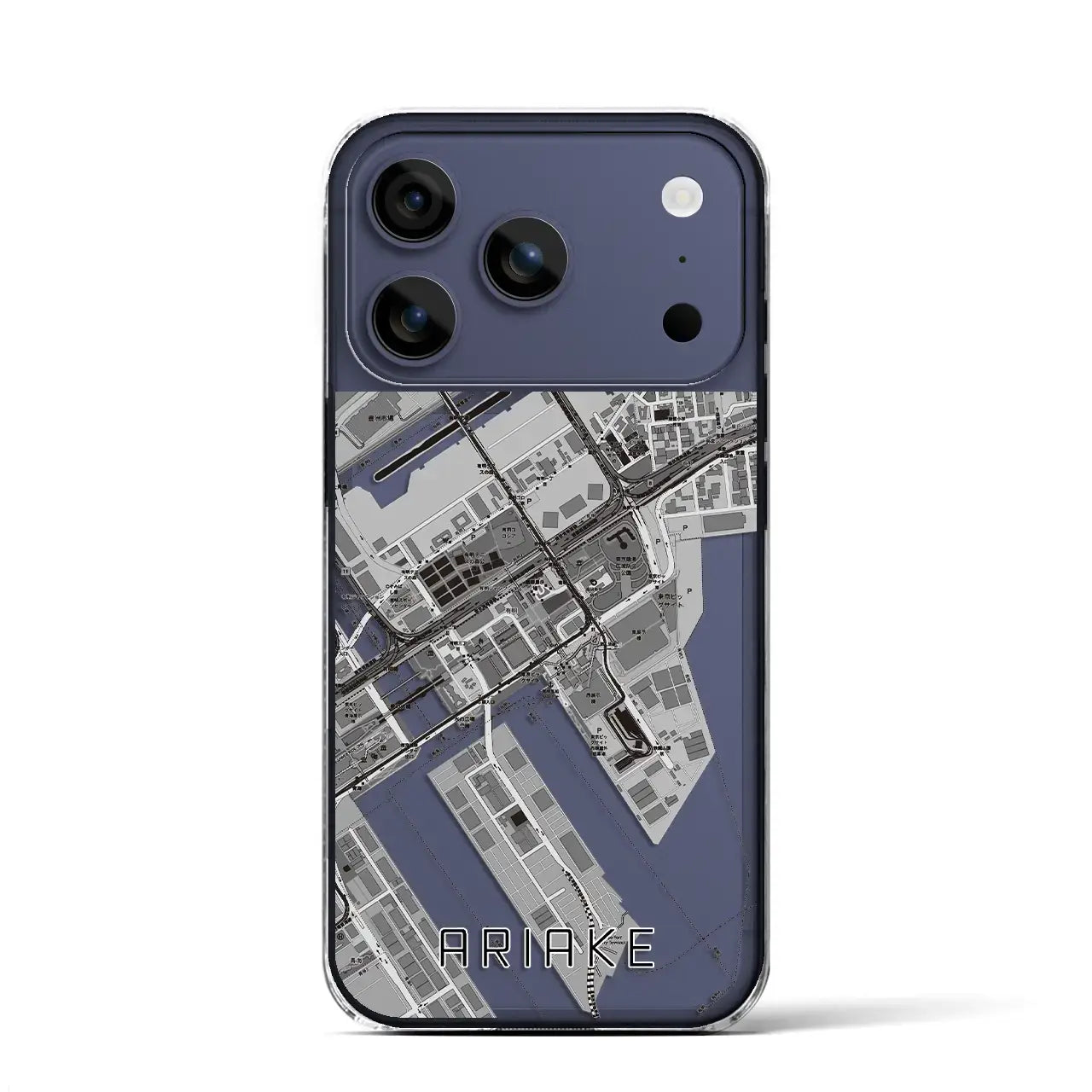 【有明(東京都)】地図柄iPhoneケース(クリアタイプ)
