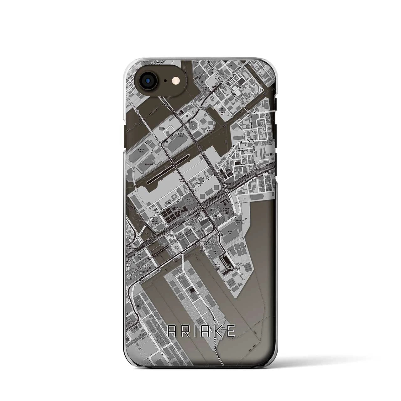 【有明(東京都)】地図柄iPhoneケース(クリアタイプ)