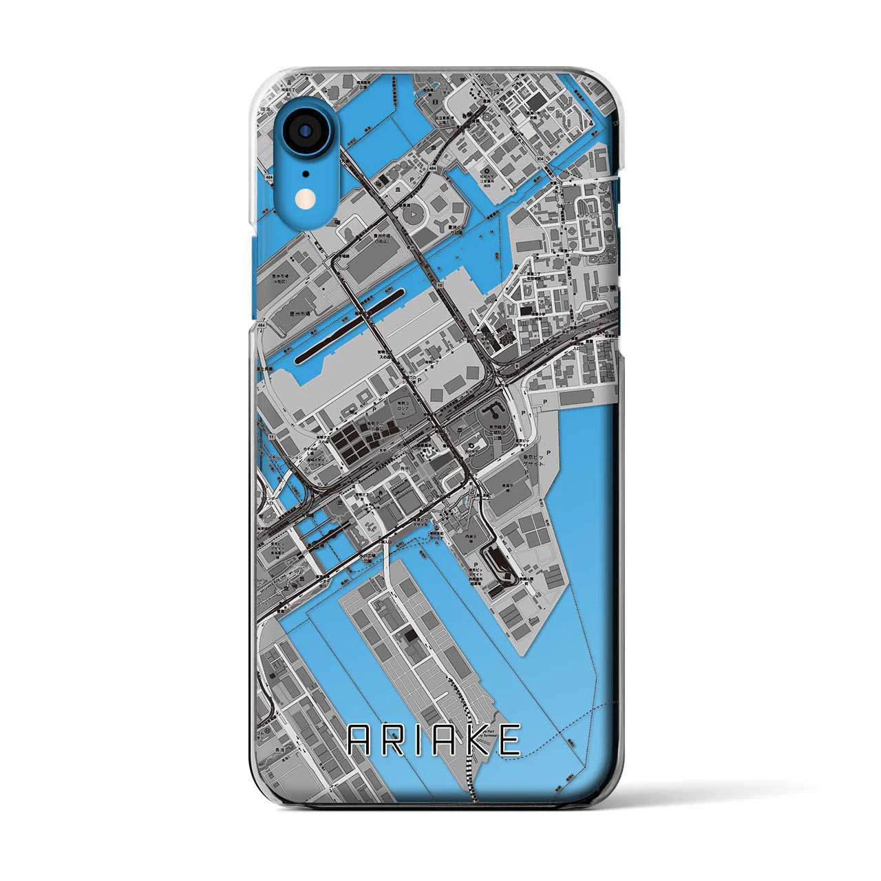 【有明(東京都)】地図柄iPhoneケース(クリアタイプ)