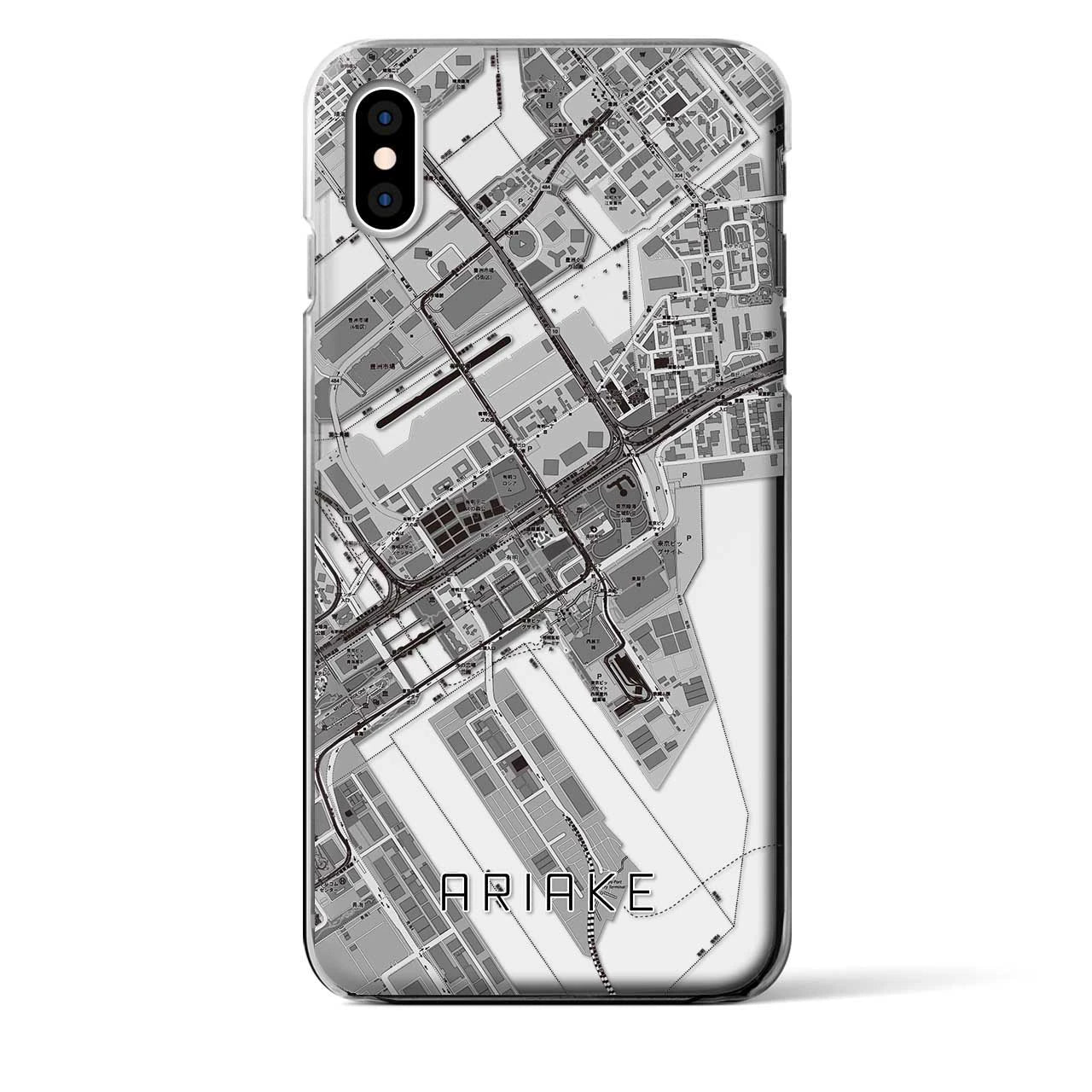 【有明(東京都)】地図柄iPhoneケース(クリアタイプ)