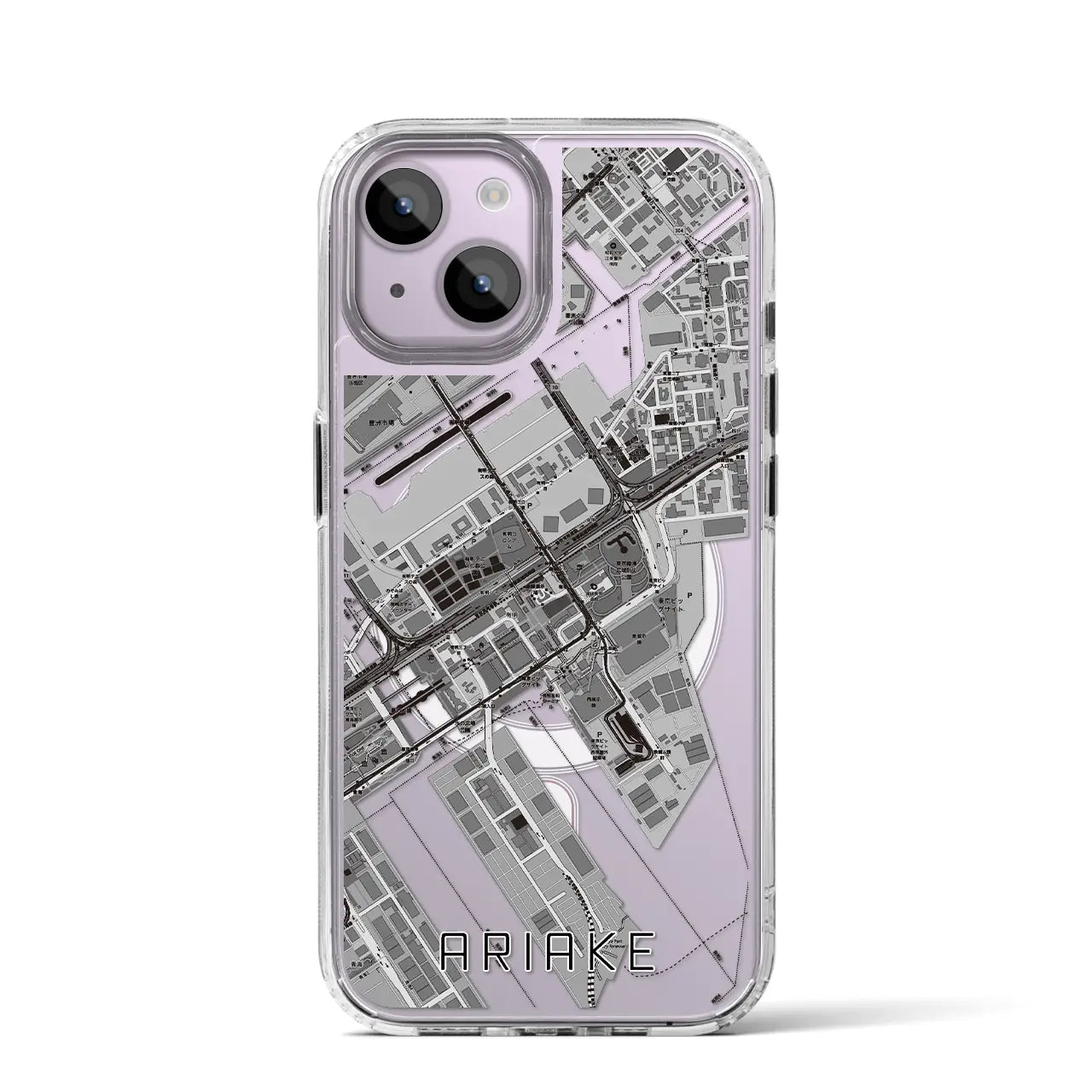 【有明(東京都)】地図柄iPhoneケース(MagSafeタイプ)