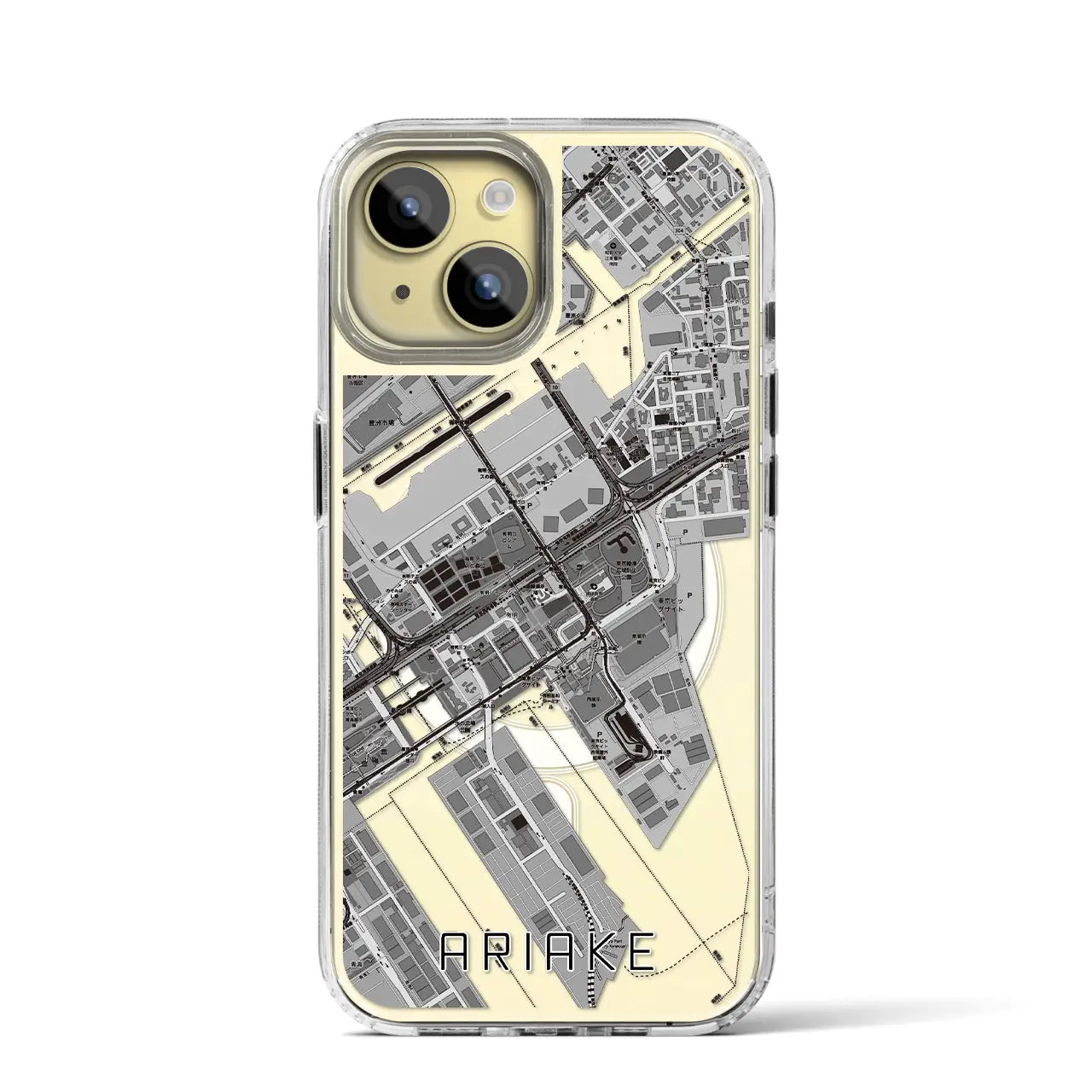 【有明(東京都)】地図柄iPhoneケース(MagSafeタイプ)