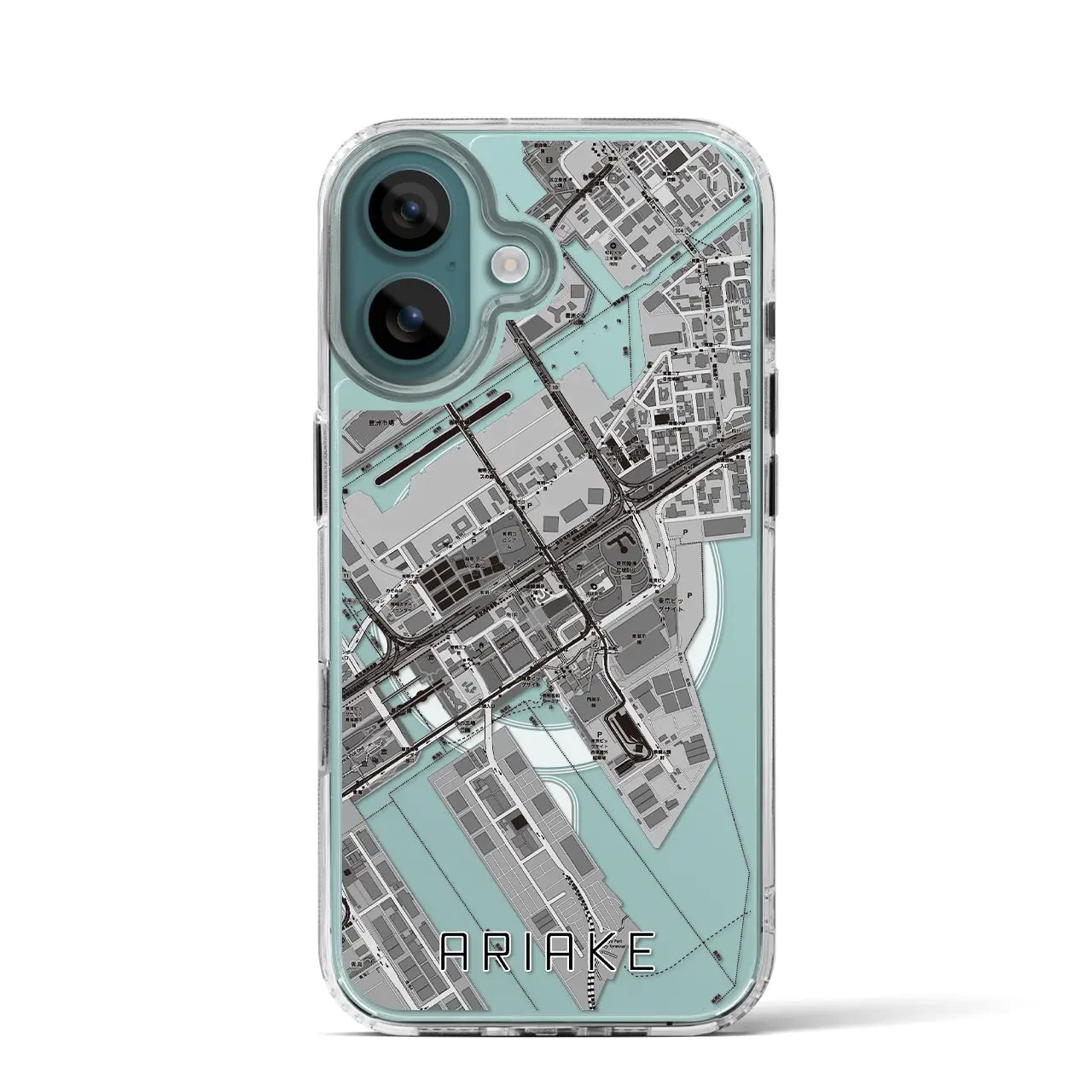 【有明(東京都)】地図柄iPhoneケース(MagSafeタイプ)モノトーン・iPhone 16 Pro 用