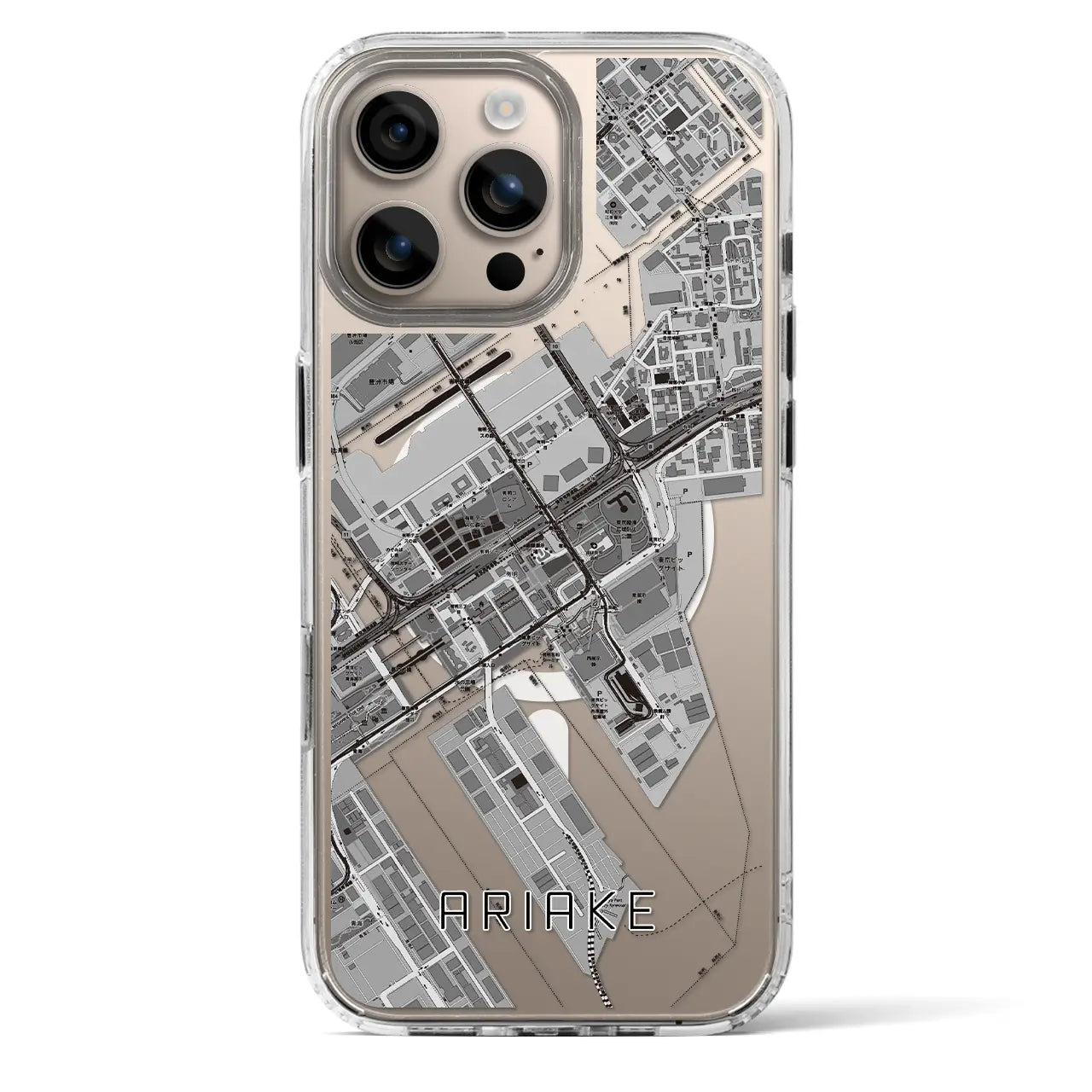 【有明(東京都)】地図柄iPhoneケース(MagSafeタイプ)