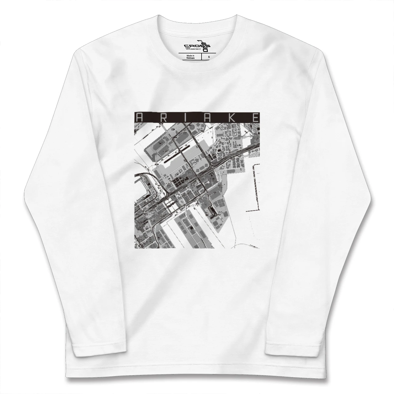 【有明(東京都)】地図柄ロングスリーブTシャツ