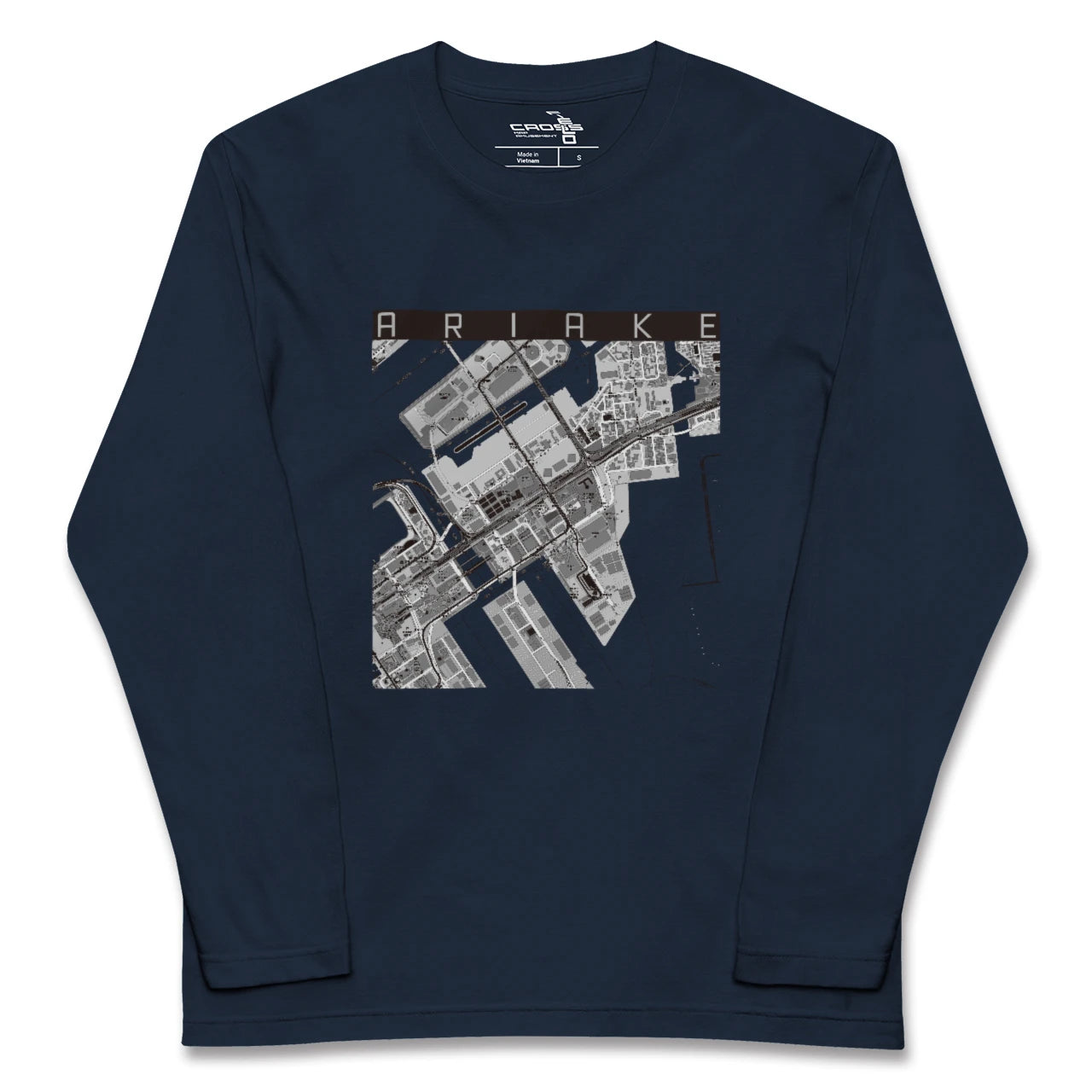 【有明(東京都)】地図柄ロングスリーブTシャツ