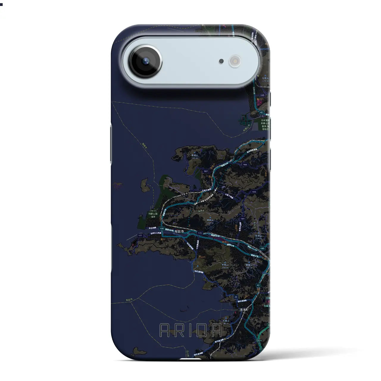 【有田(和歌山県)】地図柄iPhoneケース(バックカバータイプ)