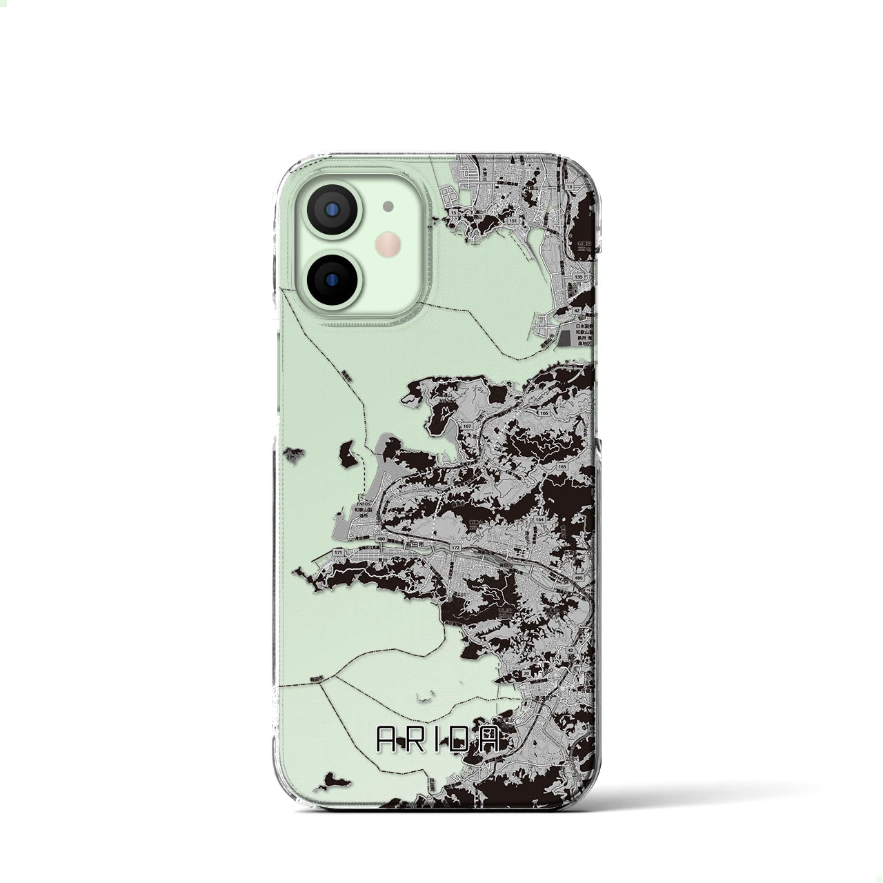 【有田(和歌山県)】地図柄iPhoneケース(クリアタイプ)