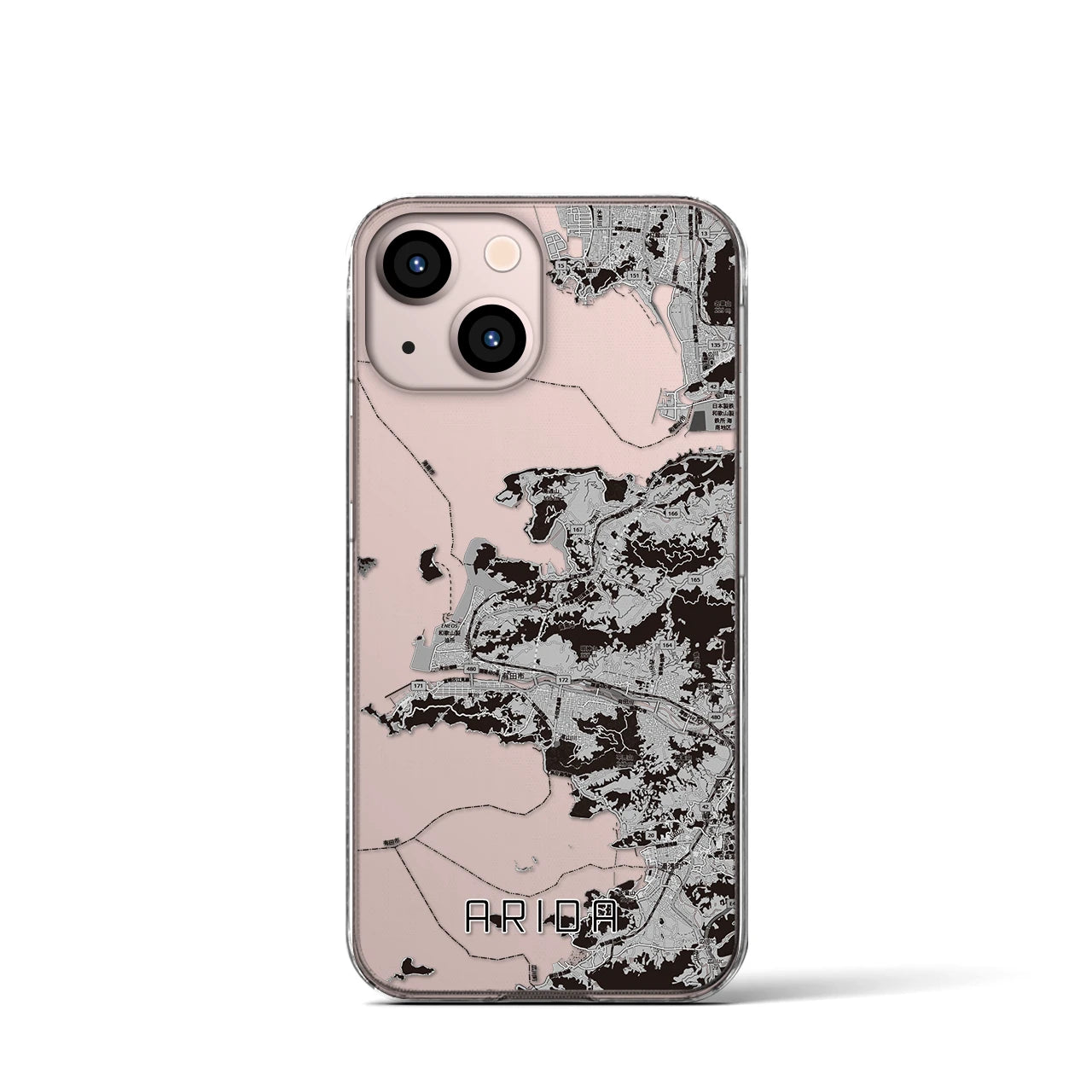 【有田(和歌山県)】地図柄iPhoneケース(クリアタイプ)