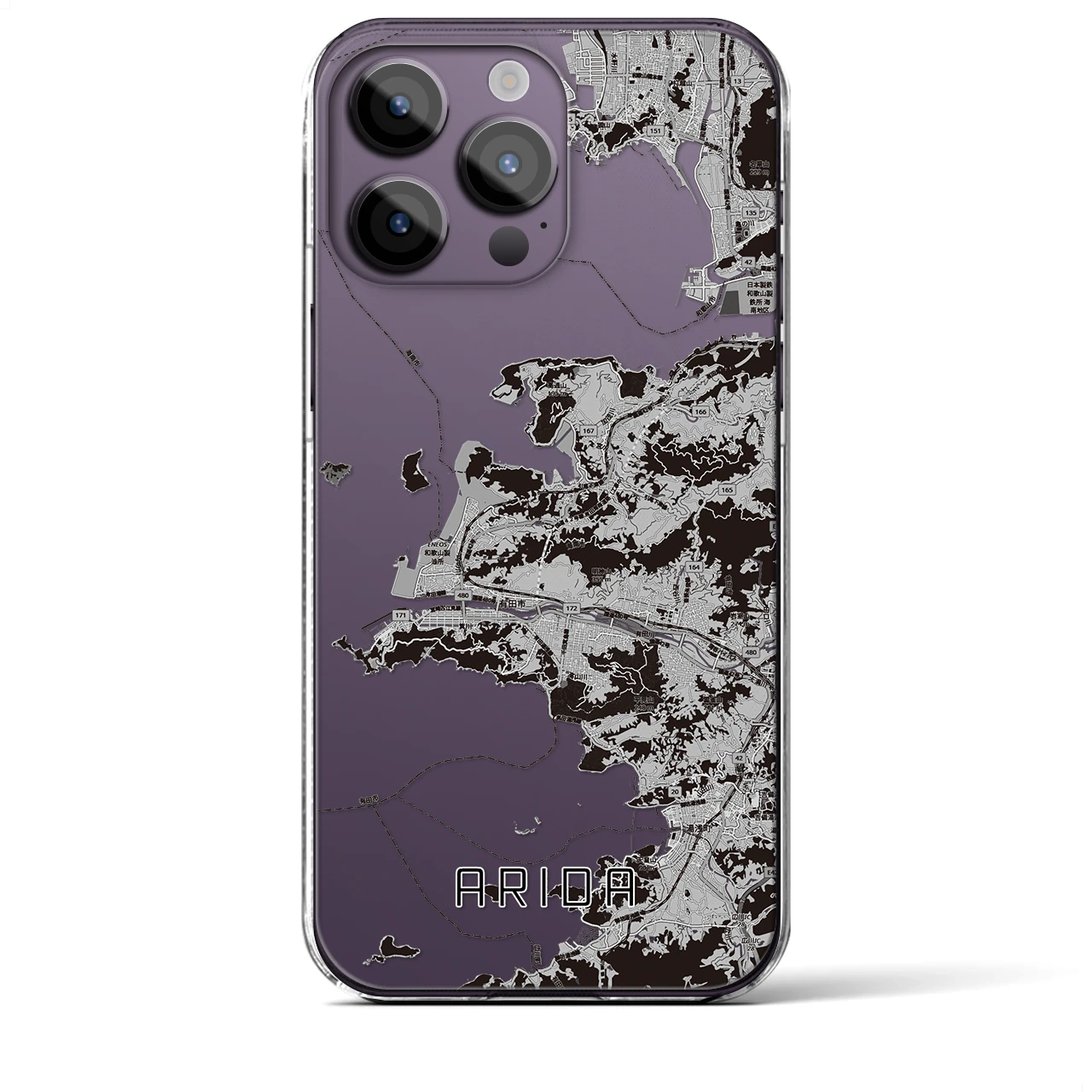 【有田(和歌山県)】地図柄iPhoneケース(クリアタイプ)