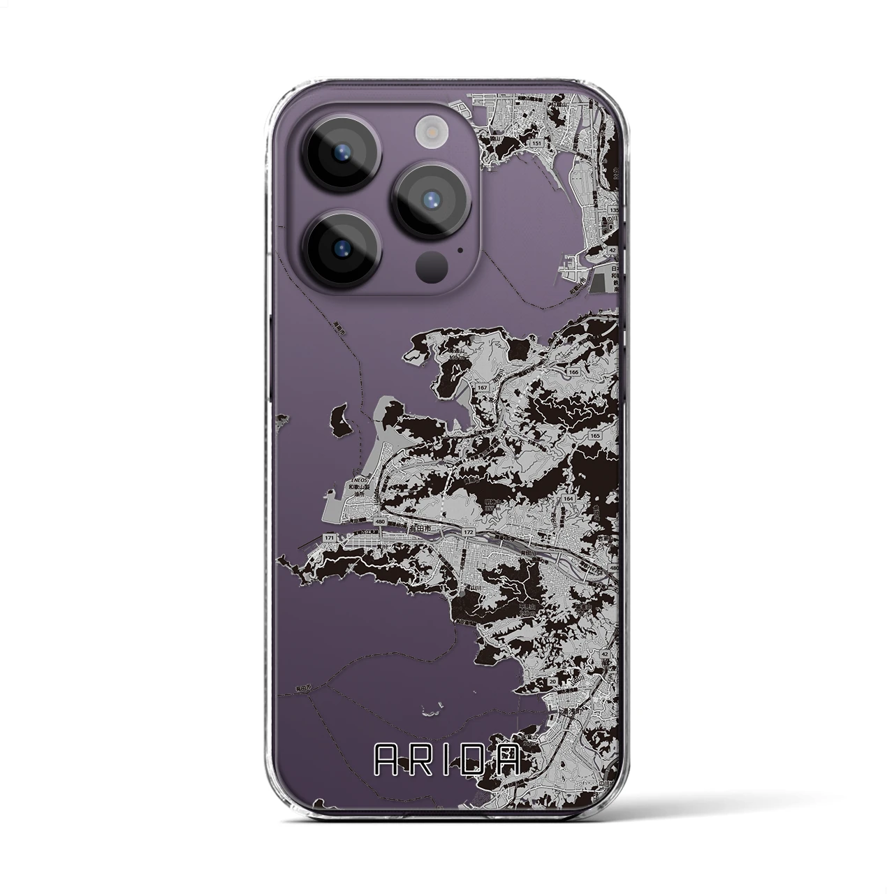 【有田(和歌山県)】地図柄iPhoneケース(クリアタイプ)