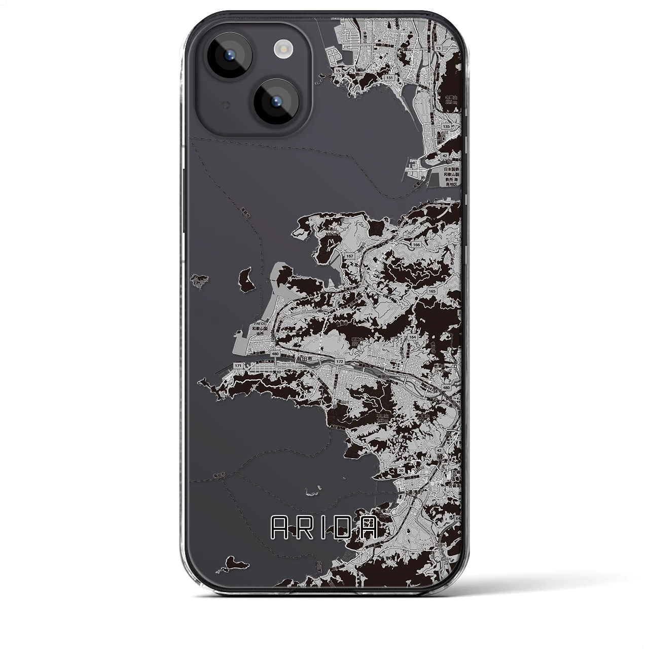 【有田(和歌山県)】地図柄iPhoneケース(クリアタイプ)