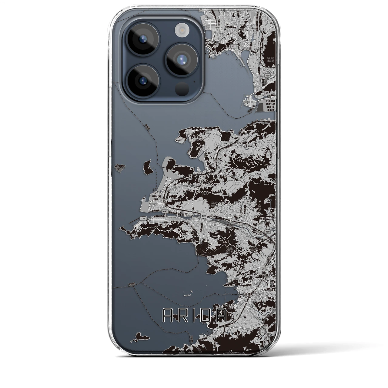 【有田(和歌山県)】地図柄iPhoneケース(クリアタイプ)