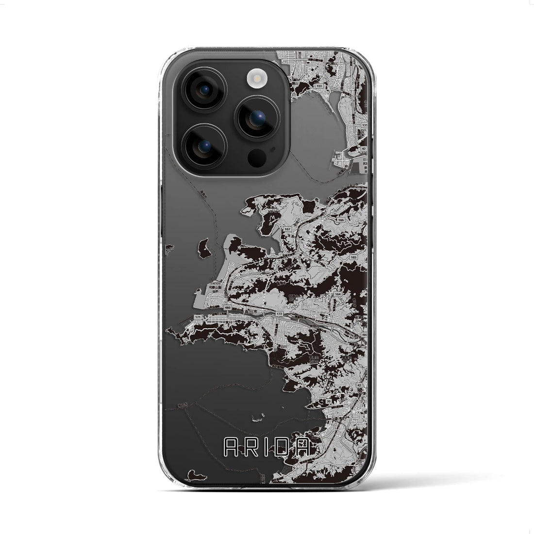 【有田(和歌山県)】地図柄iPhoneケース(クリアタイプ)