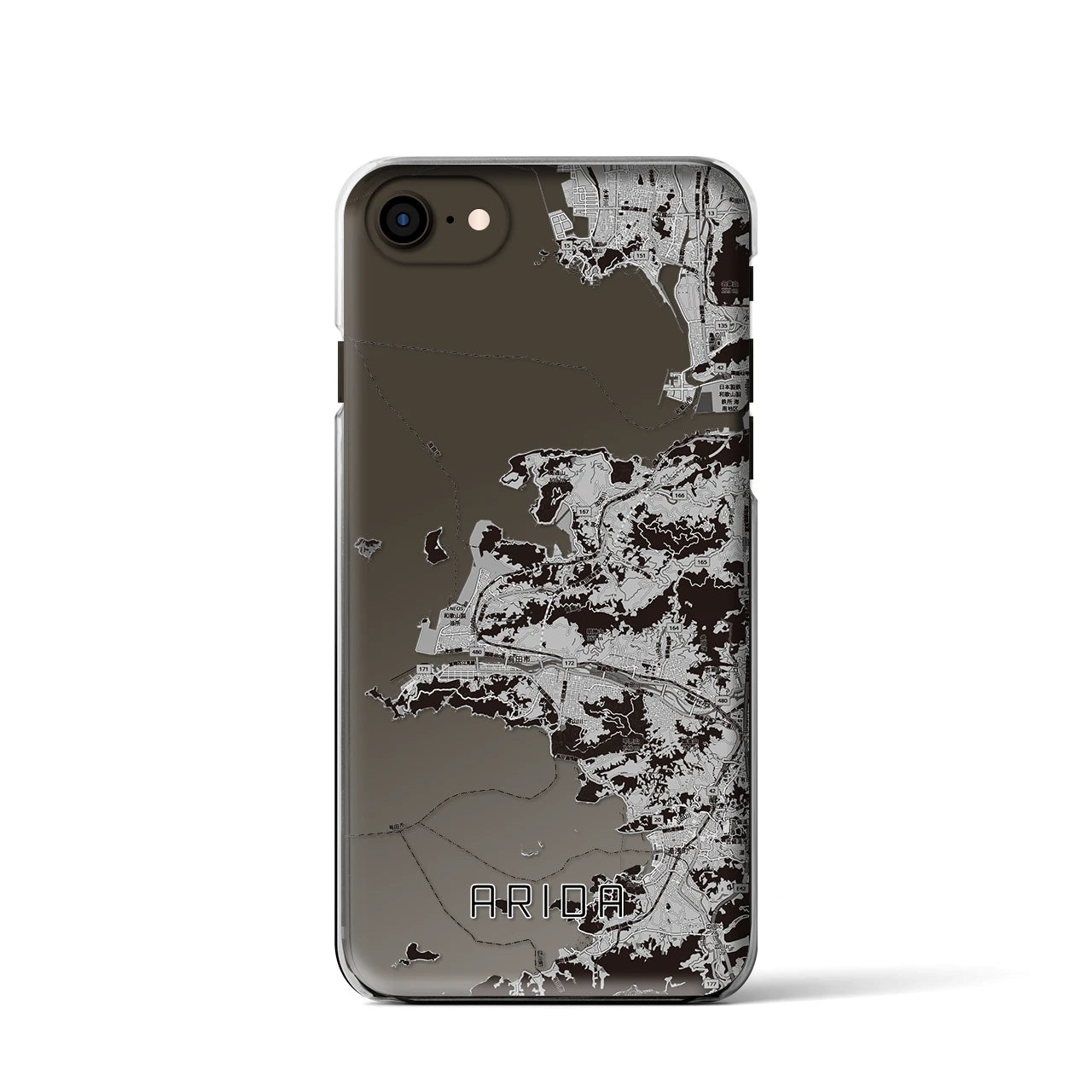 【有田(和歌山県)】地図柄iPhoneケース(クリアタイプ)