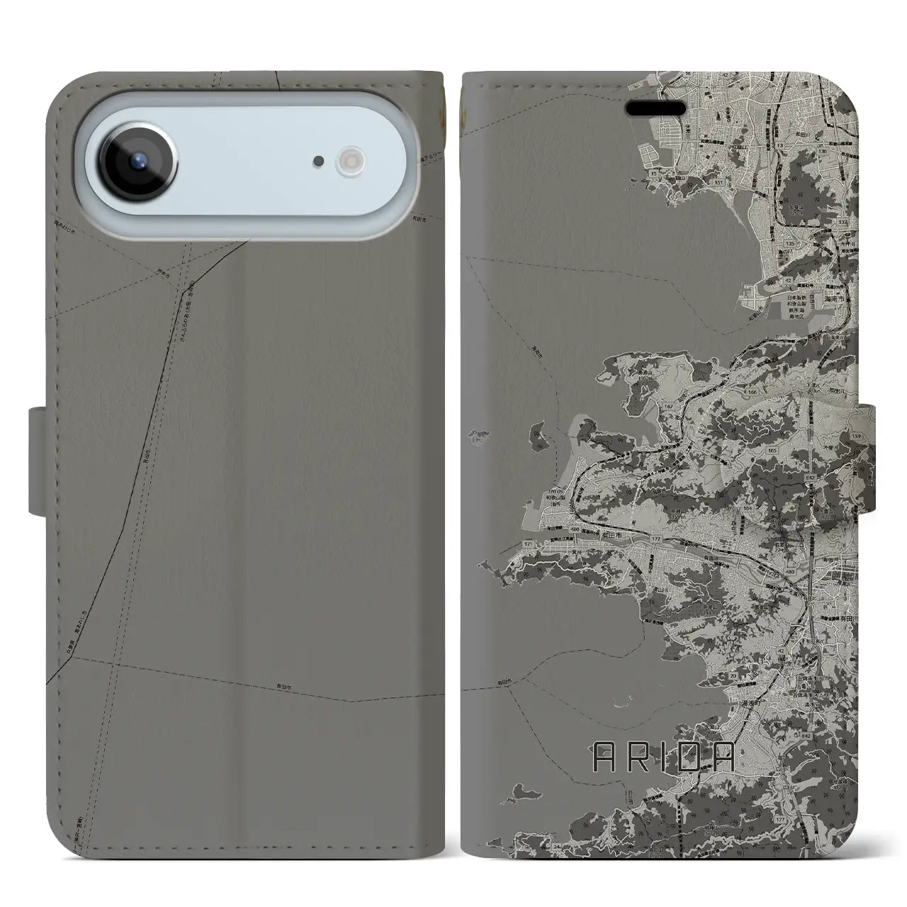 【有田(和歌山県)】地図柄iPhoneケース(手帳タイプ)