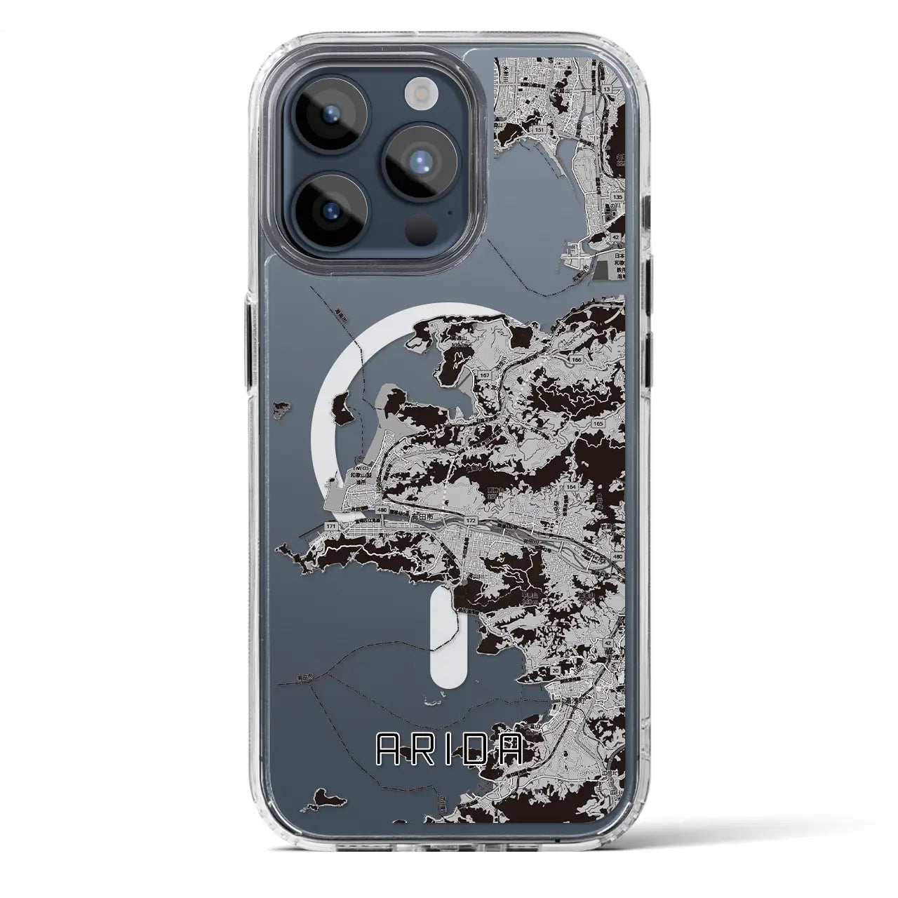 【有田(和歌山県)】地図柄iPhoneケース(MagSafeタイプ)