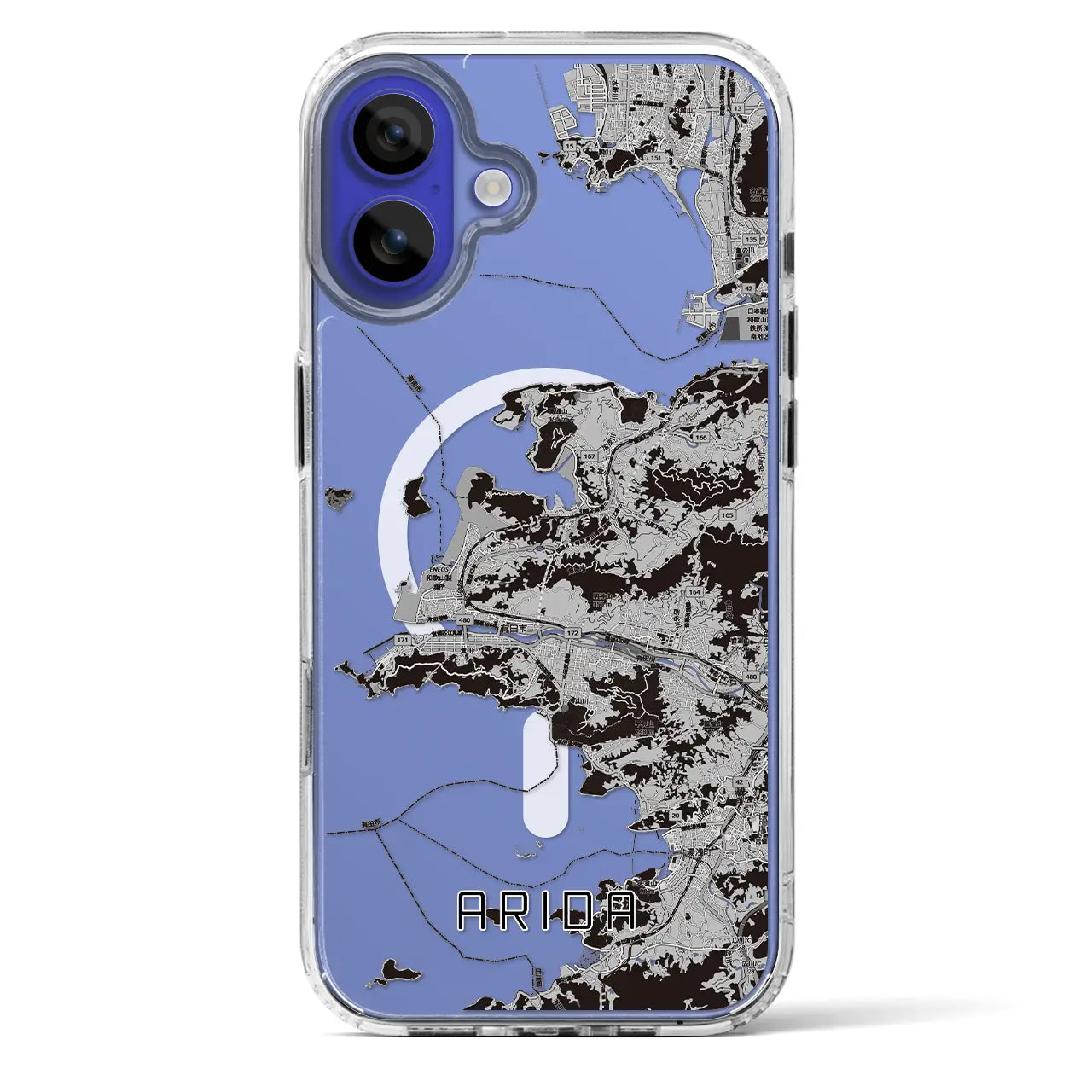 【有田(和歌山県)】地図柄iPhoneケース(MagSafeタイプ)