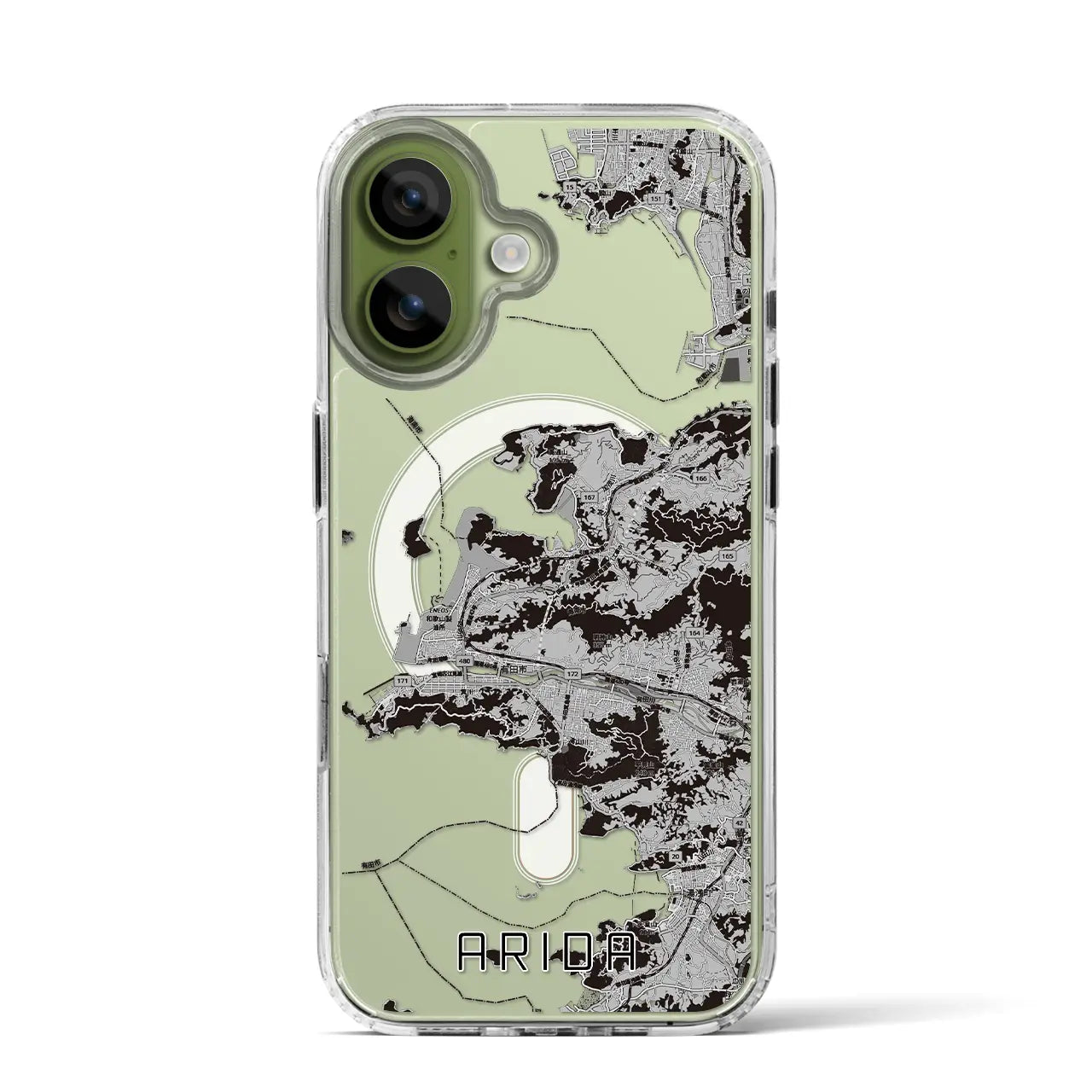 【有田(和歌山県)】地図柄iPhoneケース(MagSafeタイプ)