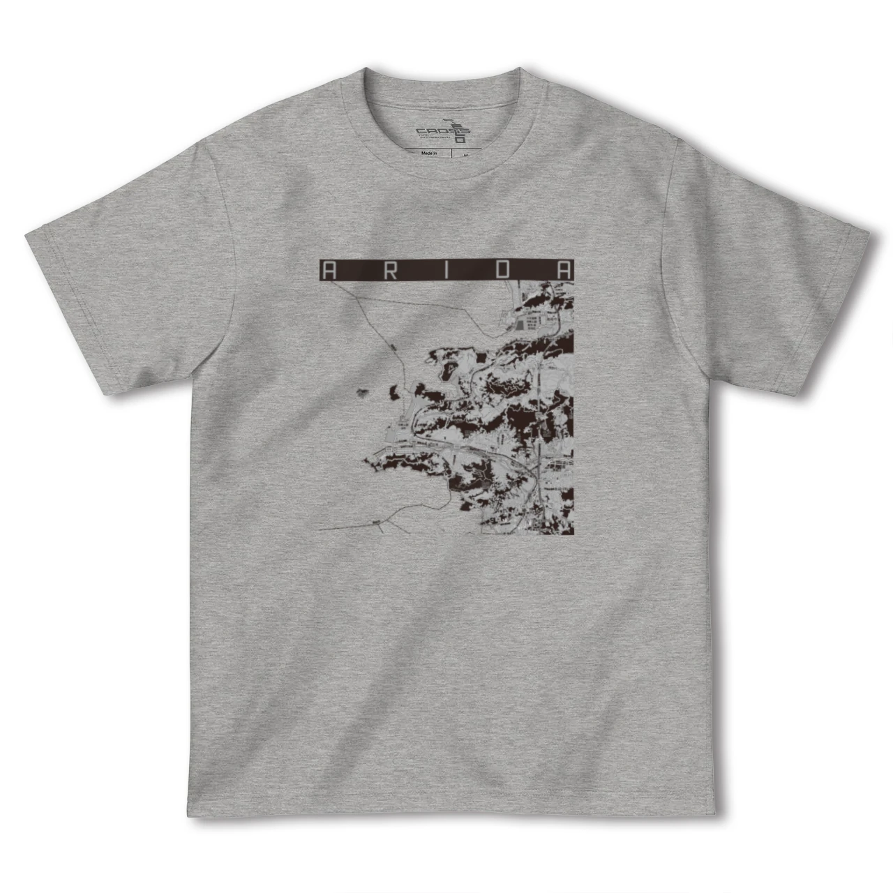 【有田(和歌山県)(和歌山県)】地図柄ヘビーウェイトTシャツ