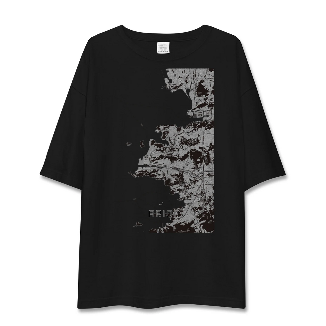 【有田(和歌山県)(和歌山県)】地図柄ビッグシルエットTシャツ