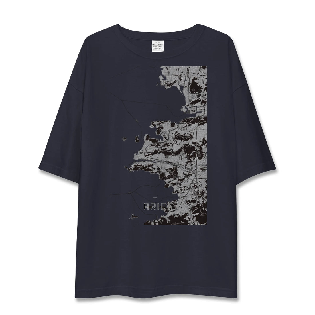 【有田(和歌山県)(和歌山県)】地図柄ビッグシルエットTシャツ