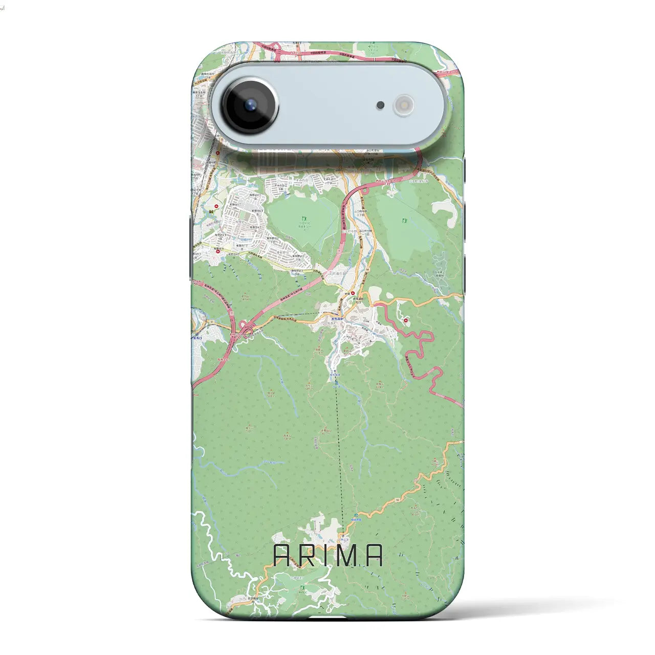 【有馬(兵庫県)】地図柄iPhoneケース(バックカバータイプ)