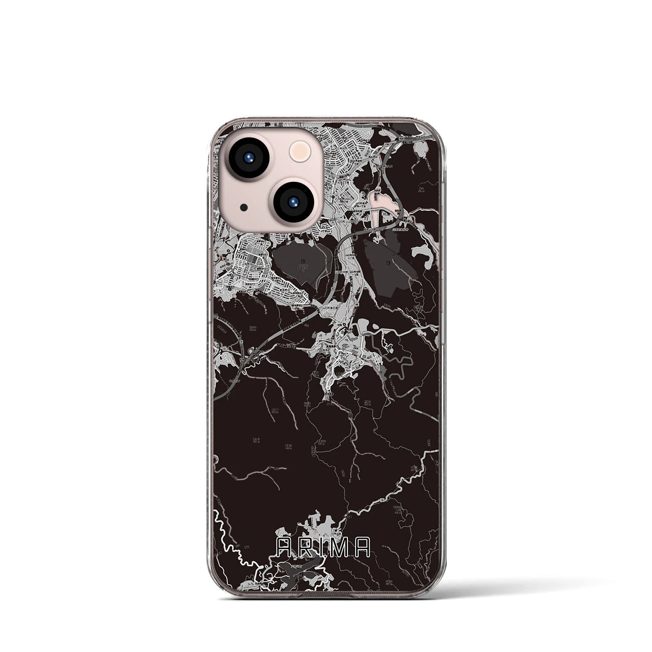 【有馬(兵庫県)】地図柄iPhoneケース(クリアタイプ)