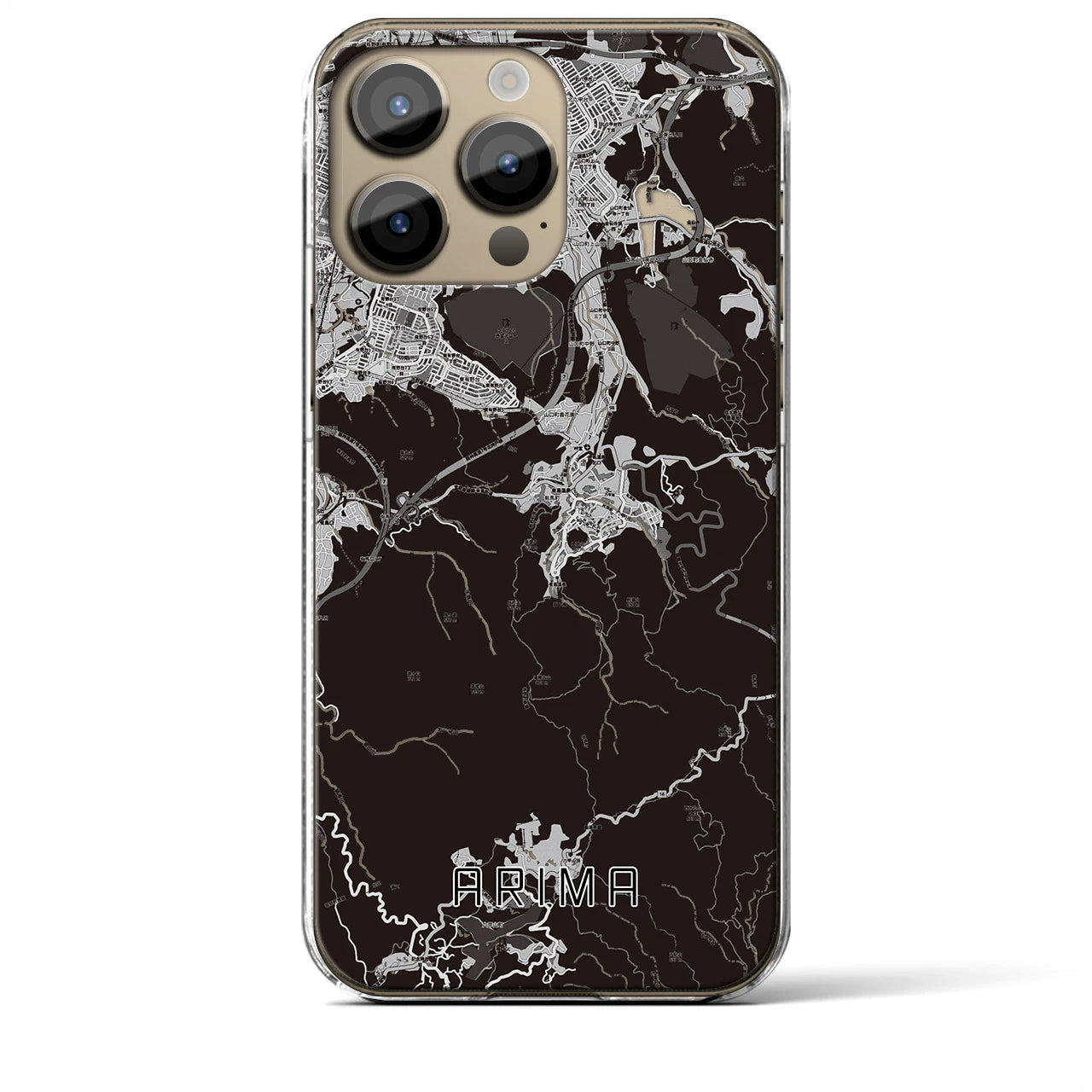 【有馬(兵庫県)】地図柄iPhoneケース(クリアタイプ)