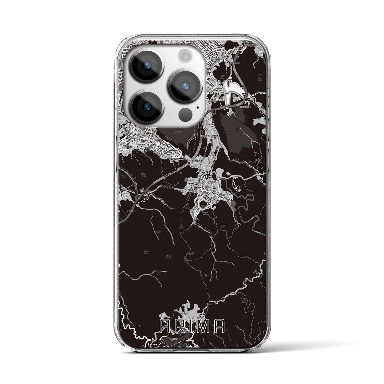 【有馬(兵庫県)】地図柄iPhoneケース(クリアタイプ)