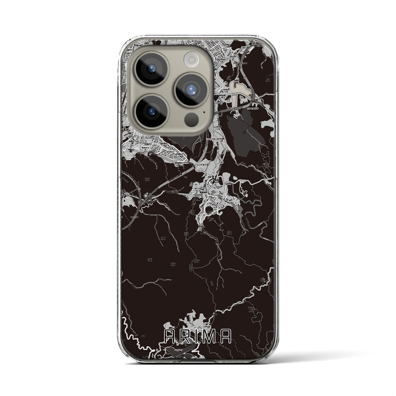 【有馬(兵庫県)】地図柄iPhoneケース(クリアタイプ)