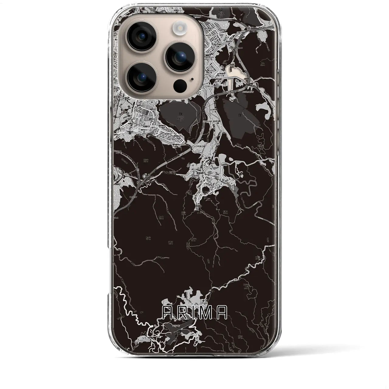 【有馬(兵庫県)】地図柄iPhoneケース(クリアタイプ)